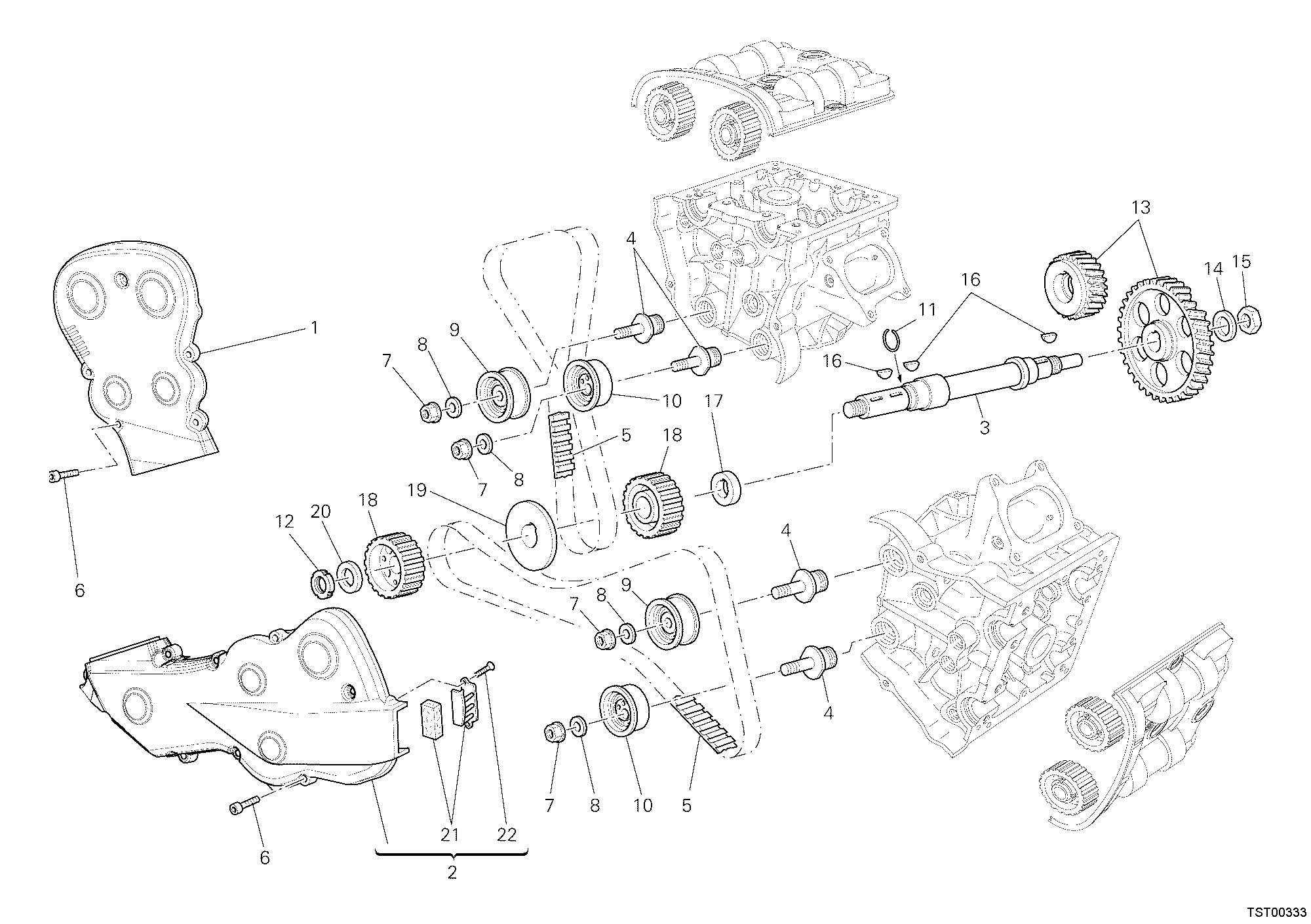 008 COURROIE DISTRIBUTION POUR SUPERBIKE 848 2010