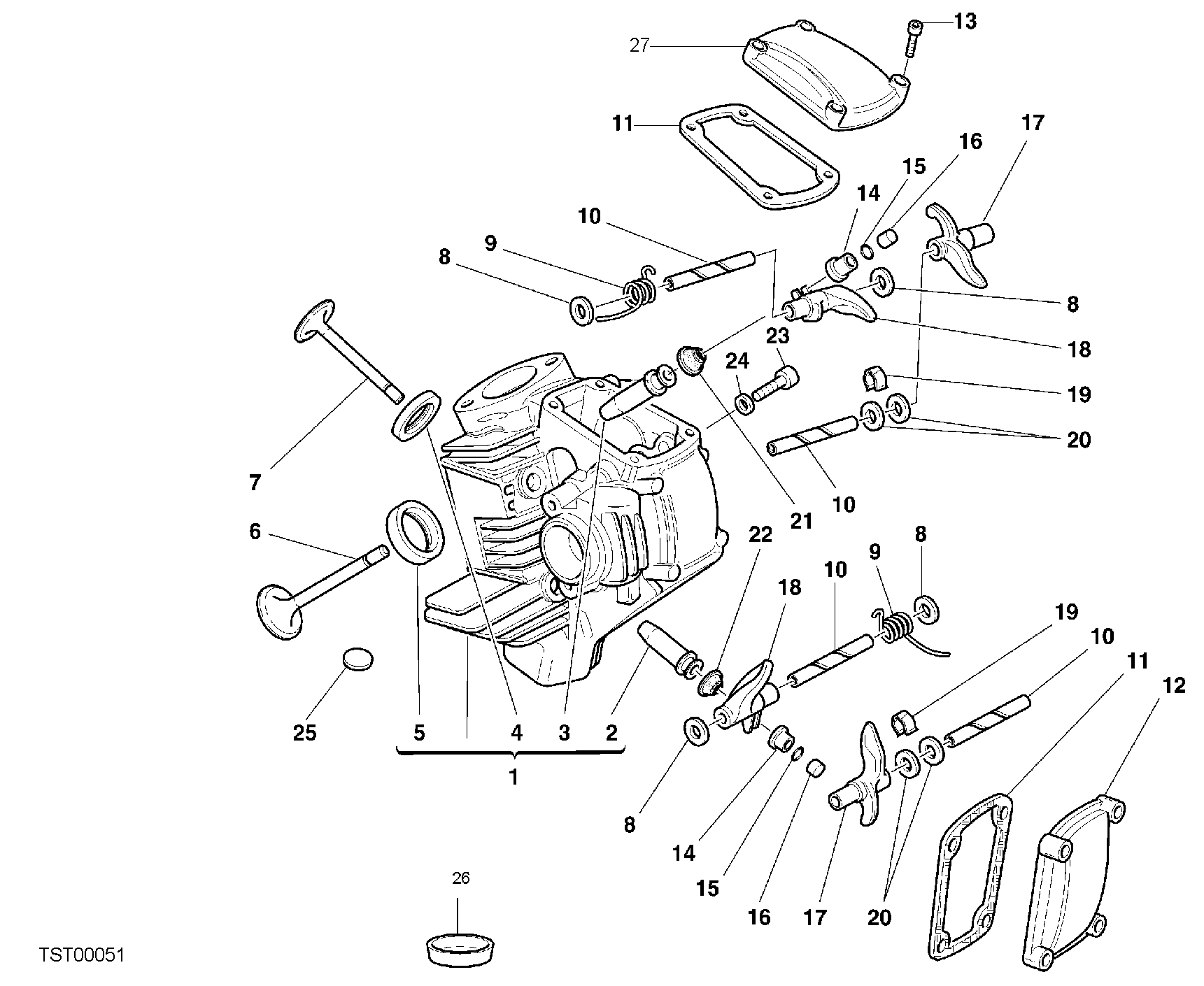 015 CULASSE HORIZONTALE POUR MONSTER 750 2001