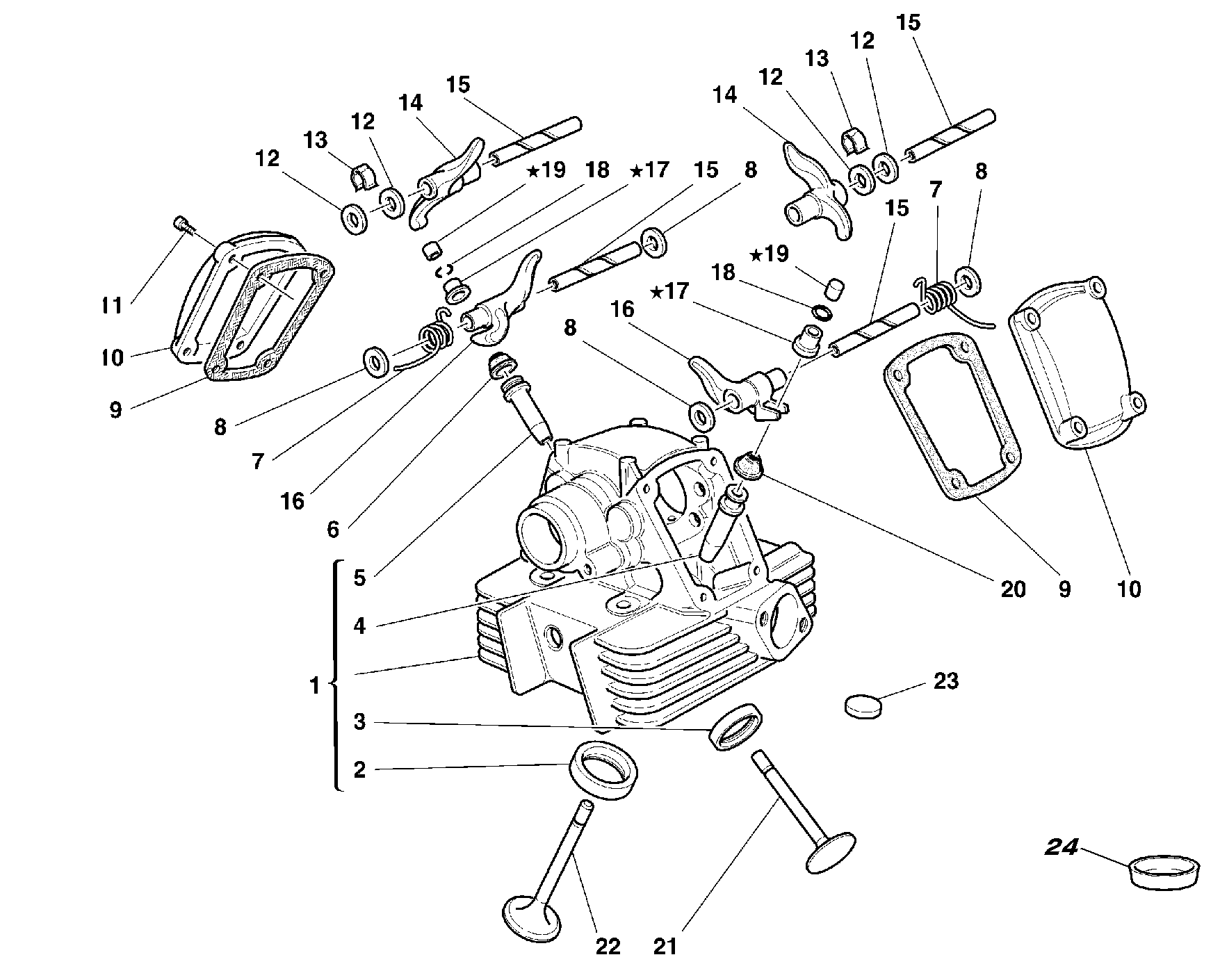 140 CULASSE VERTICALE POUR SUPERSPORT 750 SS 1999