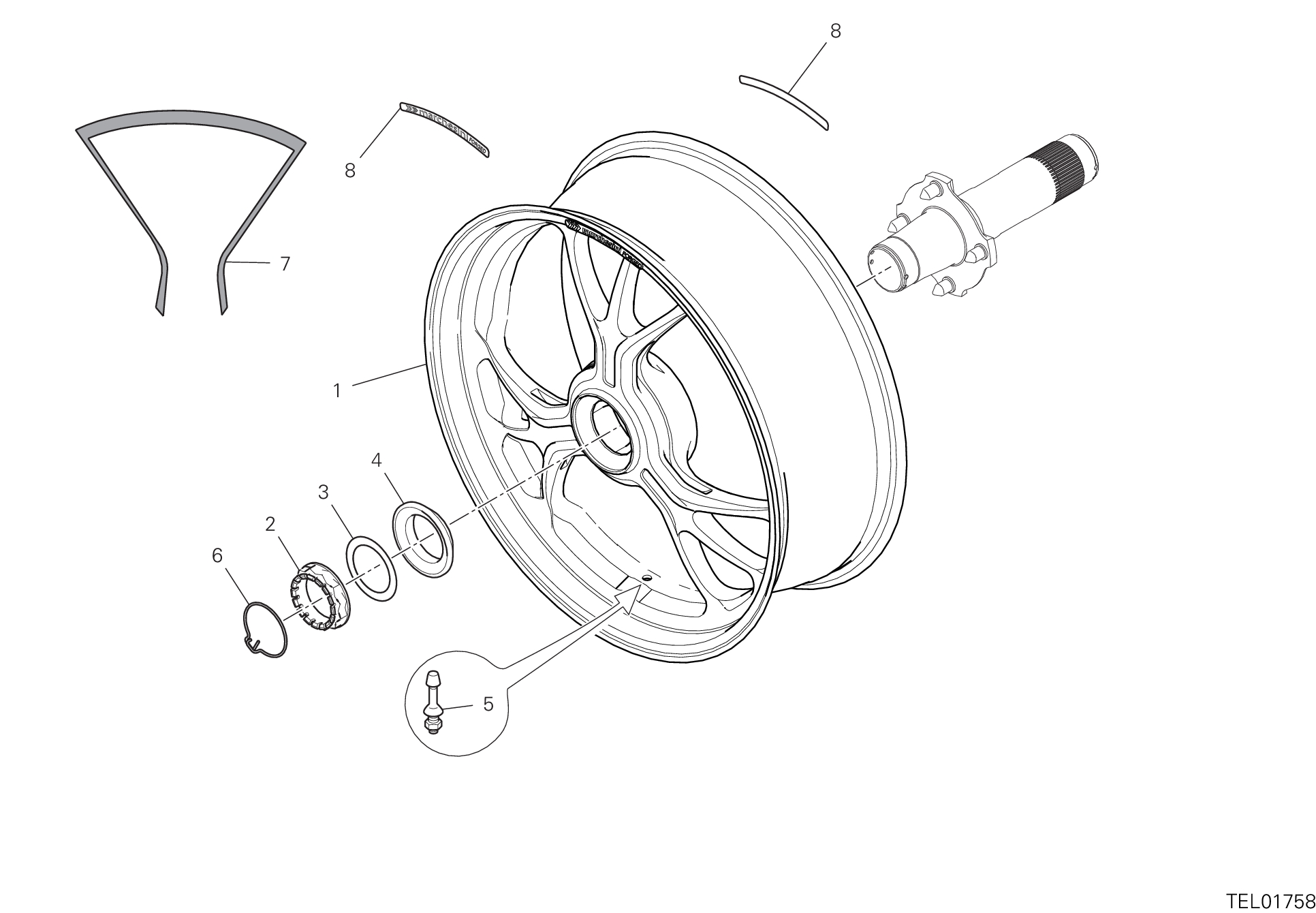29A ROUE ARRIERE POUR MULTISTRADA V4 RS WITH OPTIONALS 2025