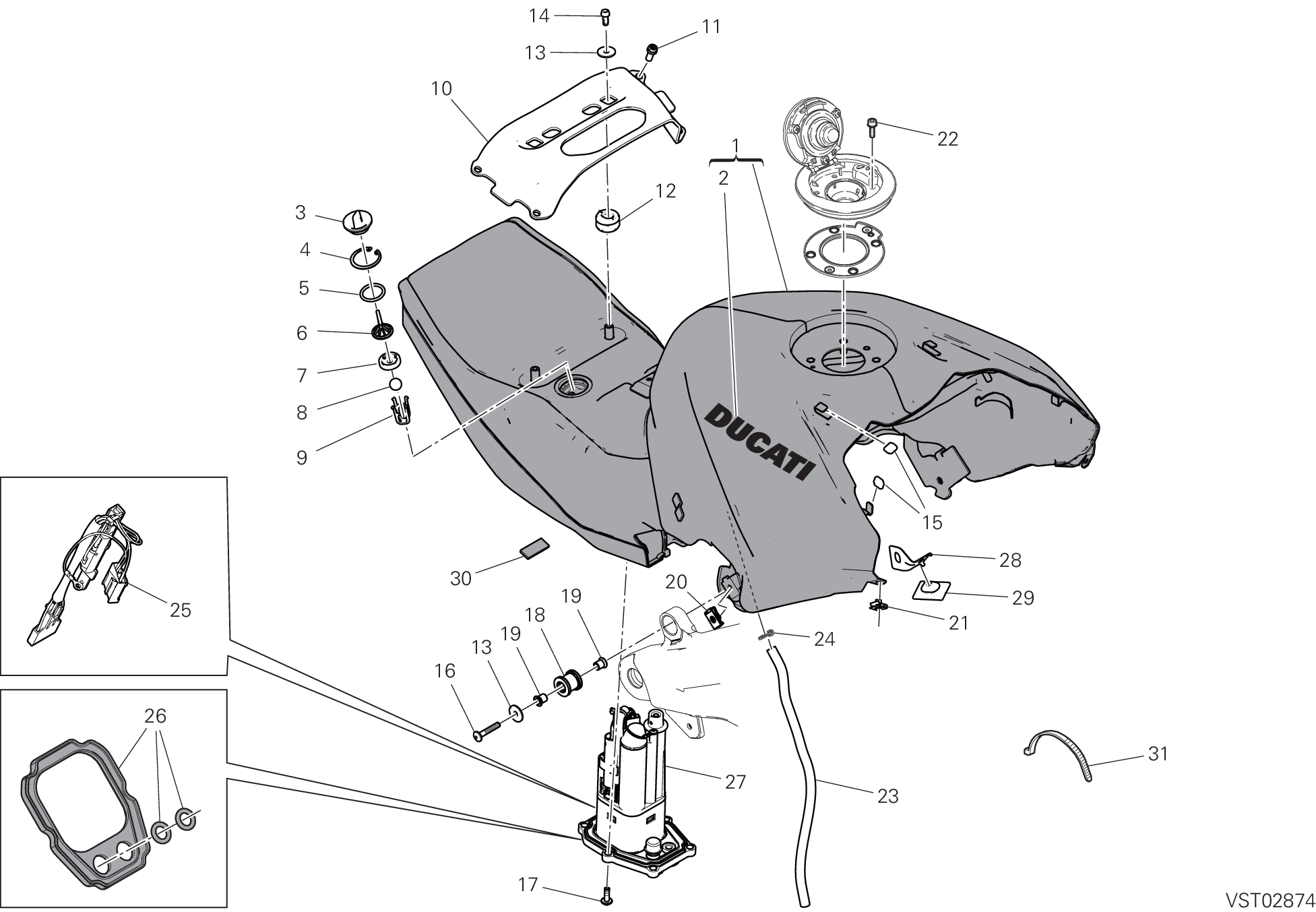 30A RESERVOIR POUR SUPERBIKE PANIGALE V4 2025