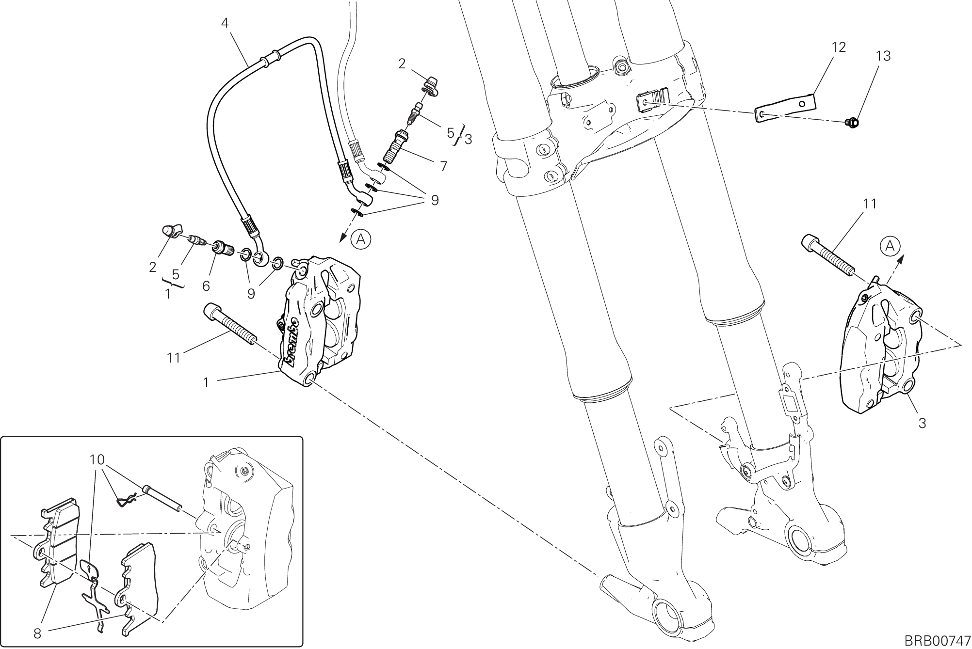 20B SYSTEME DE FREIN AVANT POUR MULTISTRADA V4 2021