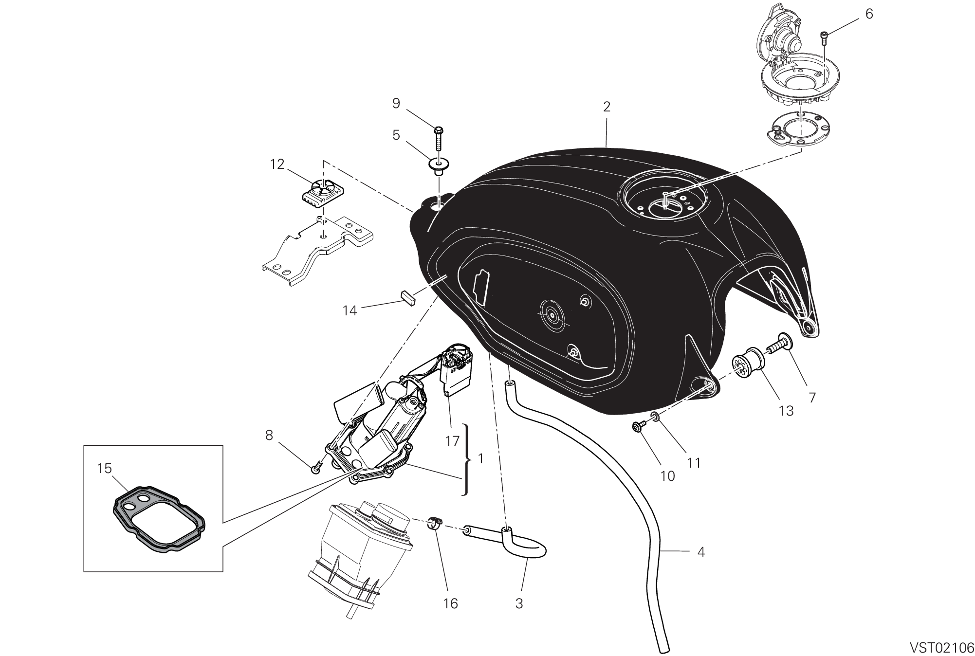 30A RSERVOIR POUR SCRAMBLER 1100 DARK PRO 2021