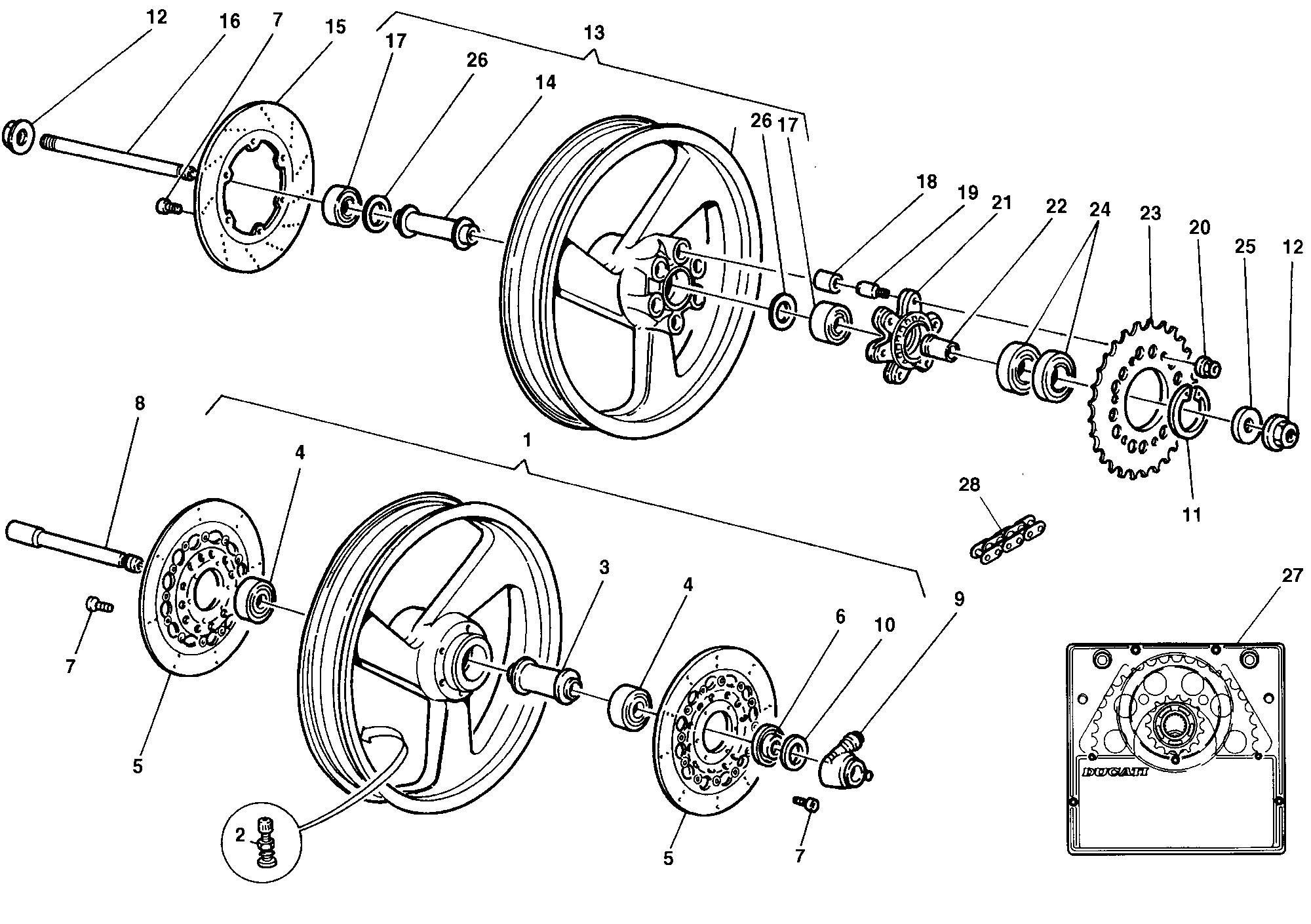 024 ROUES POUR MONSTER 750 1998