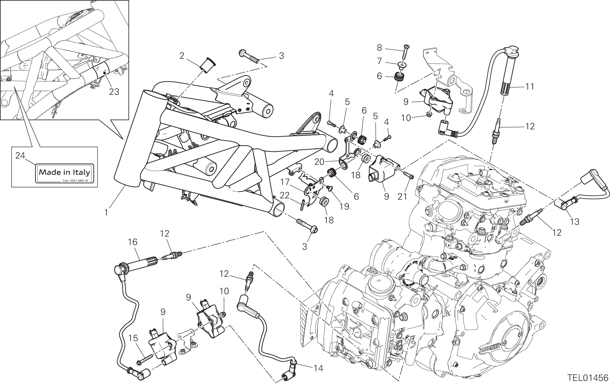 022 CADRE POUR XDIAVEL S 2020