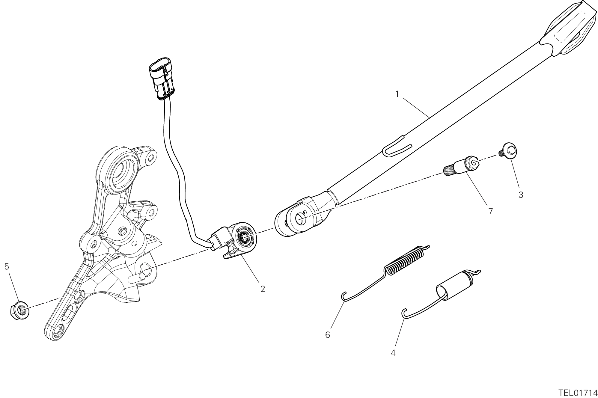 15A BEQUILLE LATERALE POUR HYPERMOTARD 698 MONO 2024