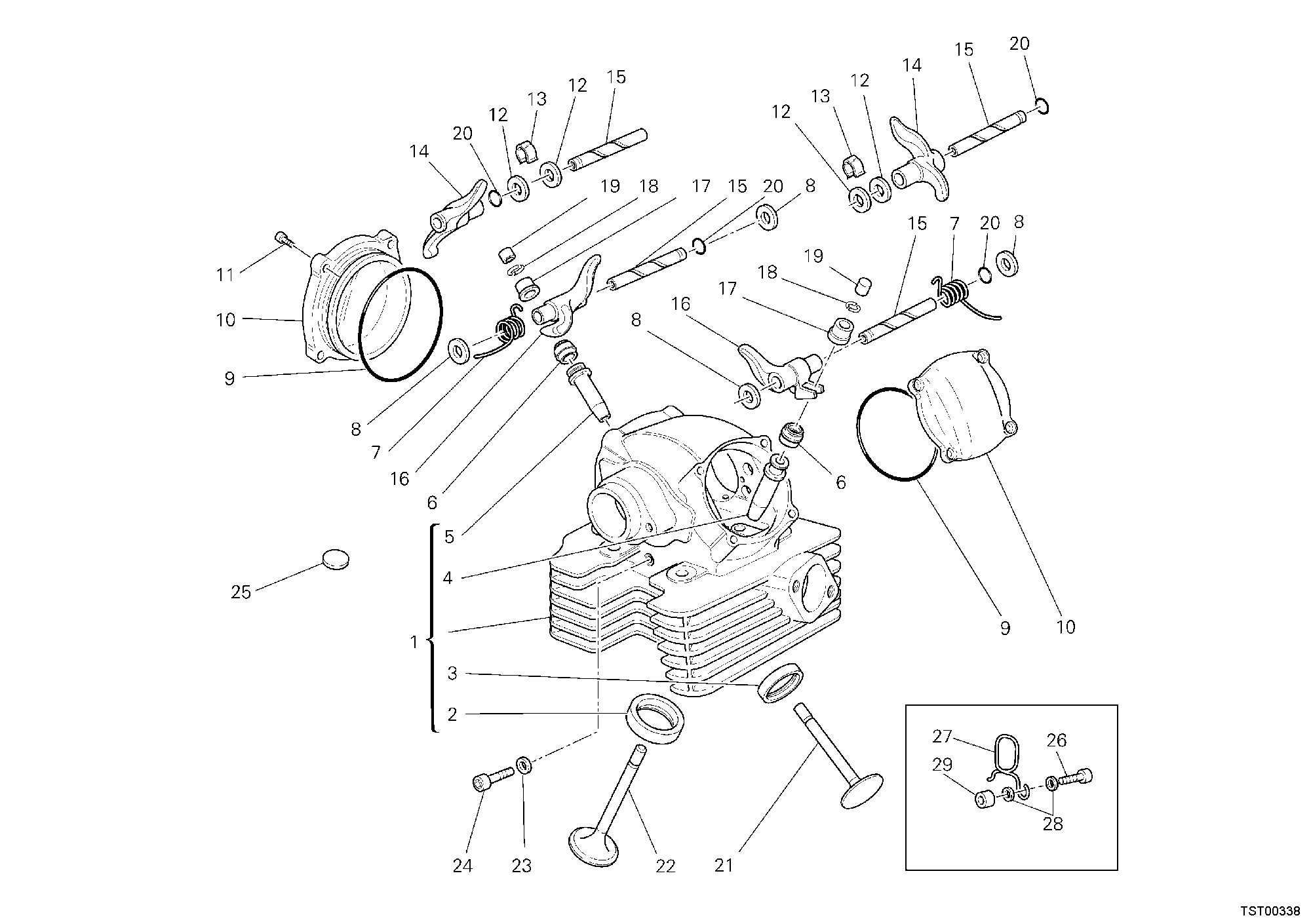 014 CULASSE VERTICALE POUR MONSTER S2R 1000 2008