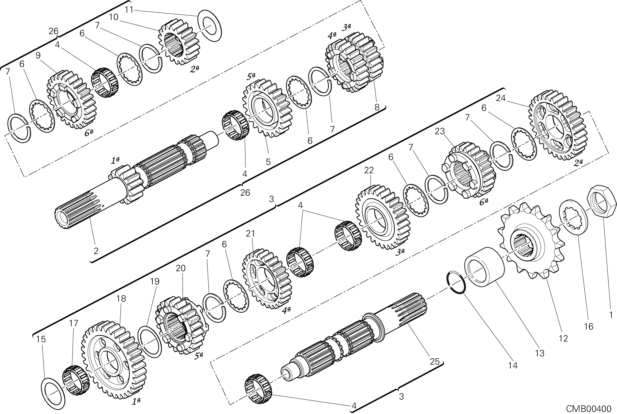 003 BOITE DE VITESSES POUR MONSTER 1200 S 2021