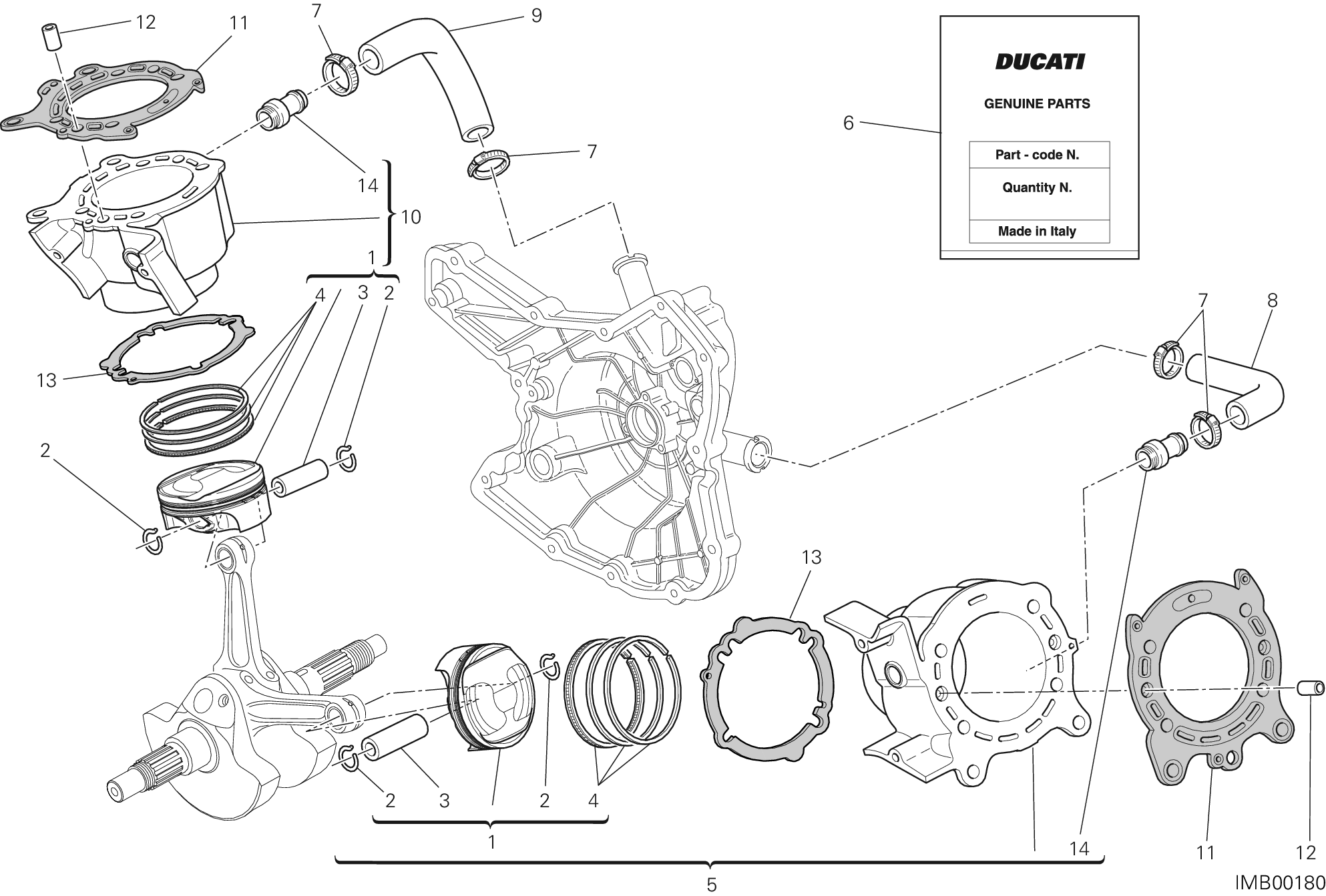 007 CYLINDRES PISTONS POUR MULTISTRADA 1200 S PIKES PEAK 2014