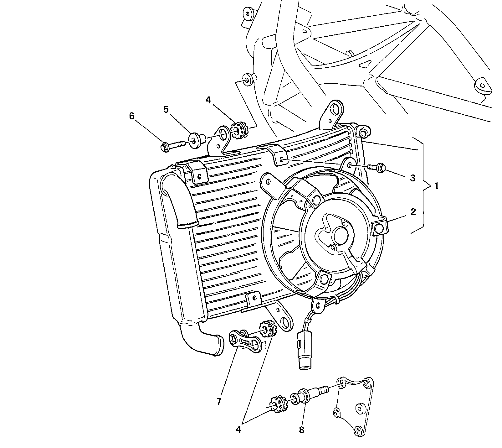 032 RADIATEUR DEAU POUR SUPERBIKE 916 SPS 1997