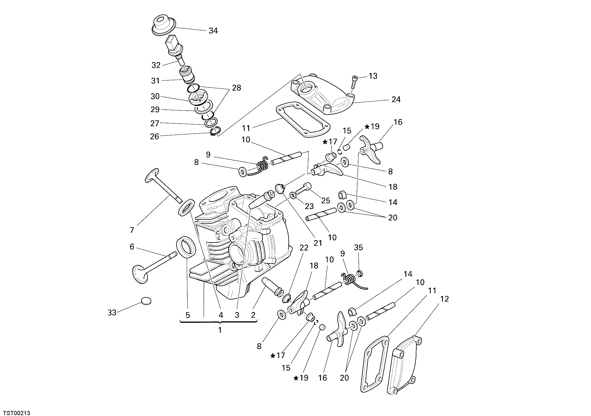 015 CULASSE HORIZONTALE POUR MONSTER 695 2007