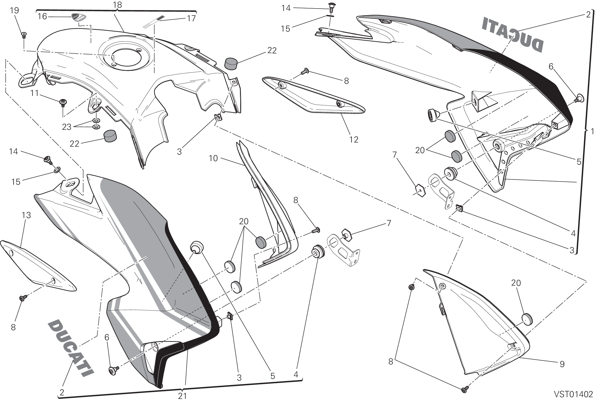 34A CARENATURA POUR HYPERMOTARD SP 2015