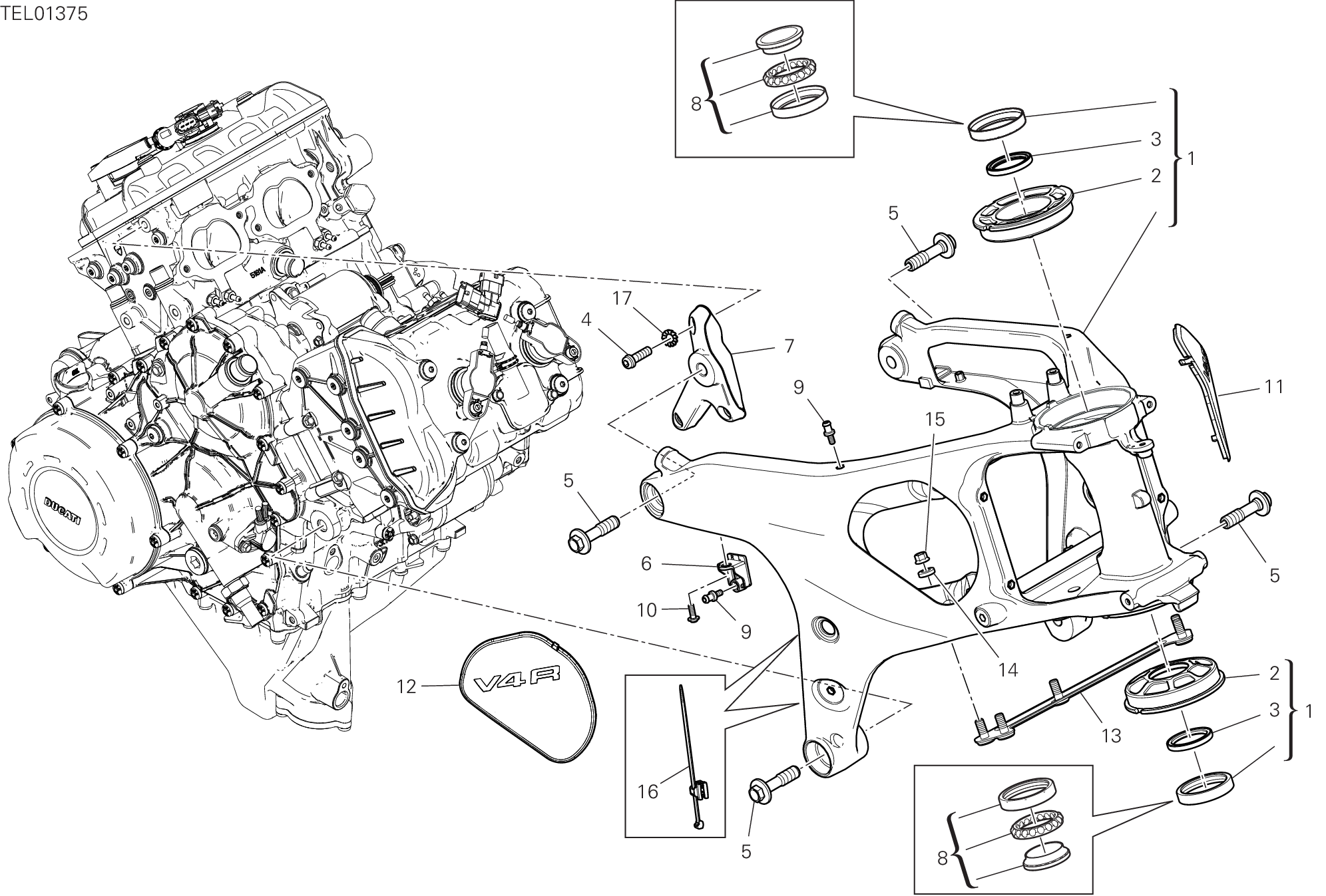 33A CADRE POUR SUPERBIKE PANIGALE V4 R 2019