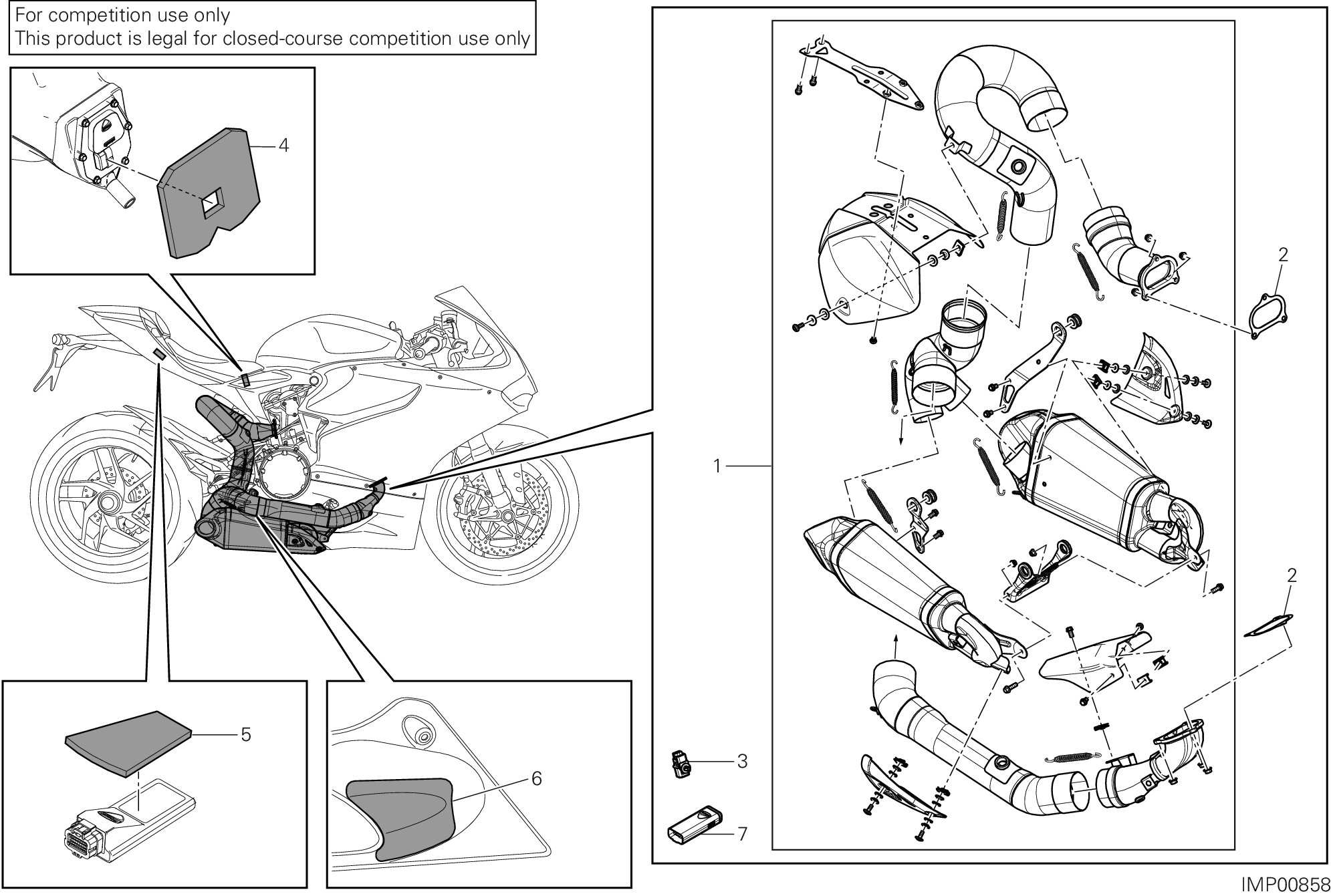 34C ACCESSOIRES POUR SUPERBIKE 1199 PANIGALE R USA 2014