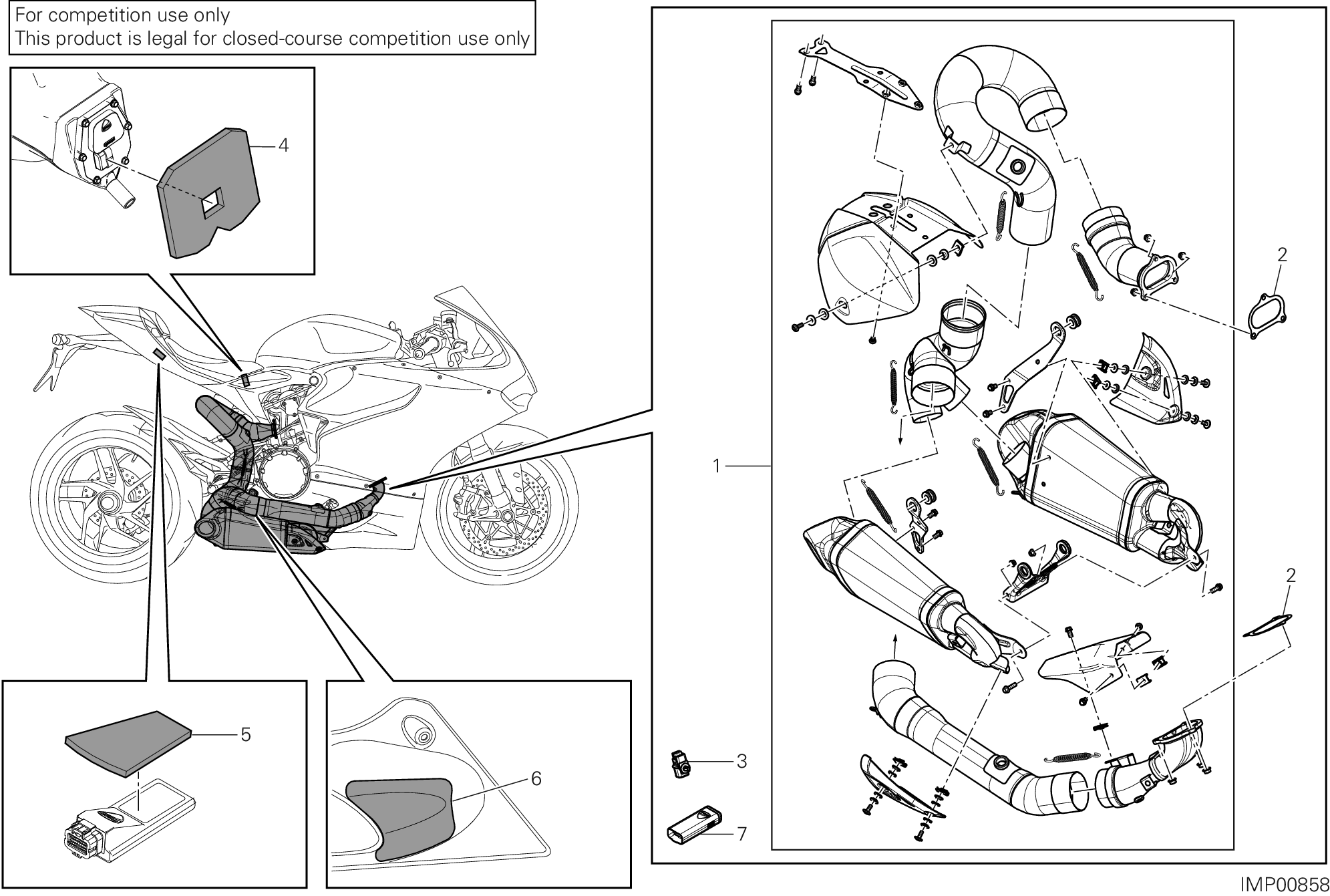 34C ACCESSOIRES POUR SUPERBIKE 1199 PANIGALE R 2014