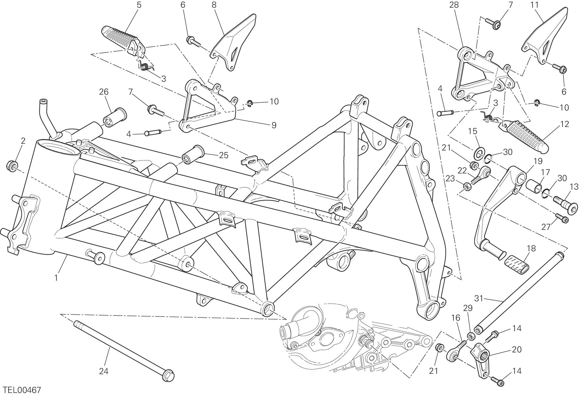022 CADRE POUR SUPERBIKE 1098 2008