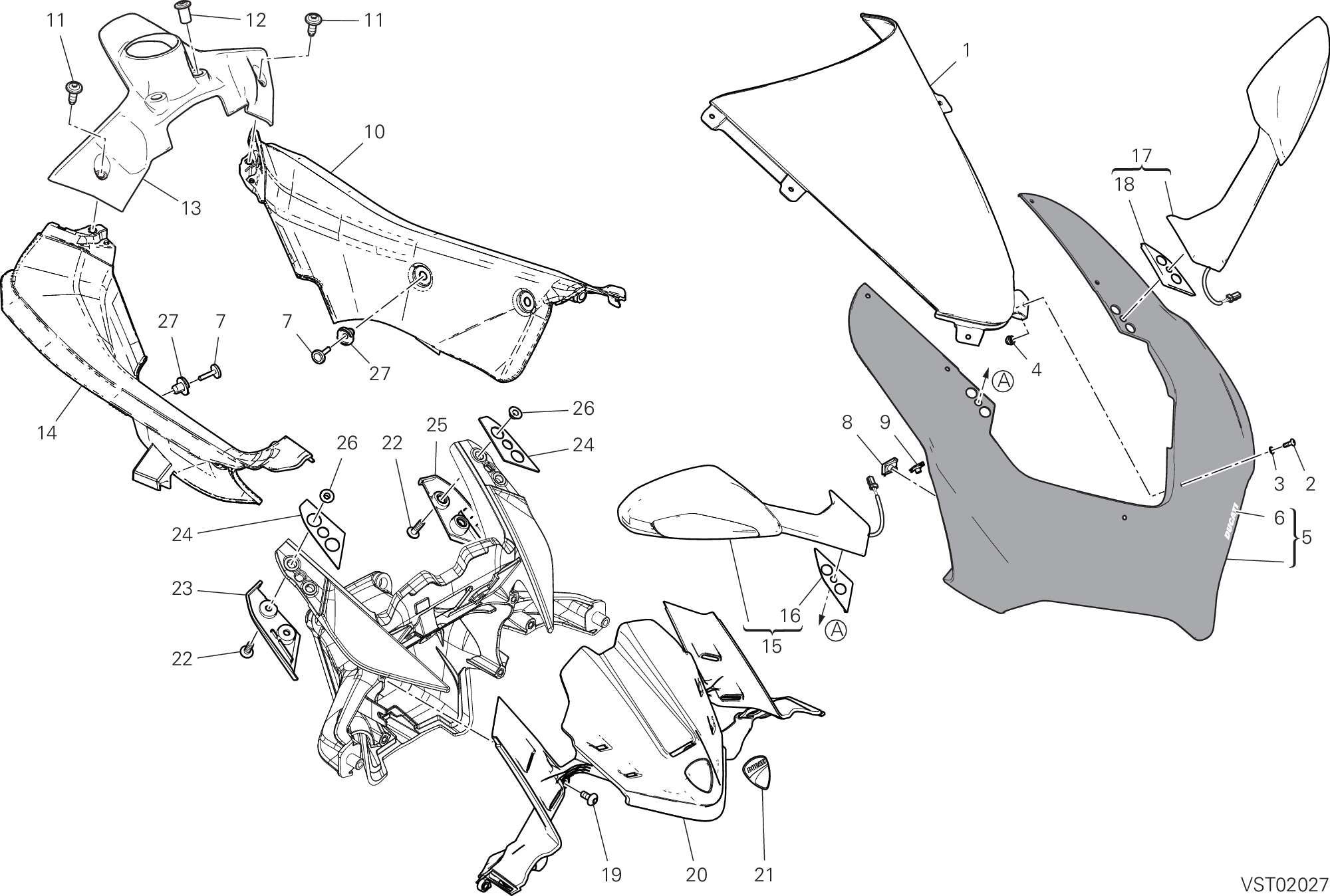 36A CAPOT AVANT POUR SUPERBIKE PANIGALE V2 2023