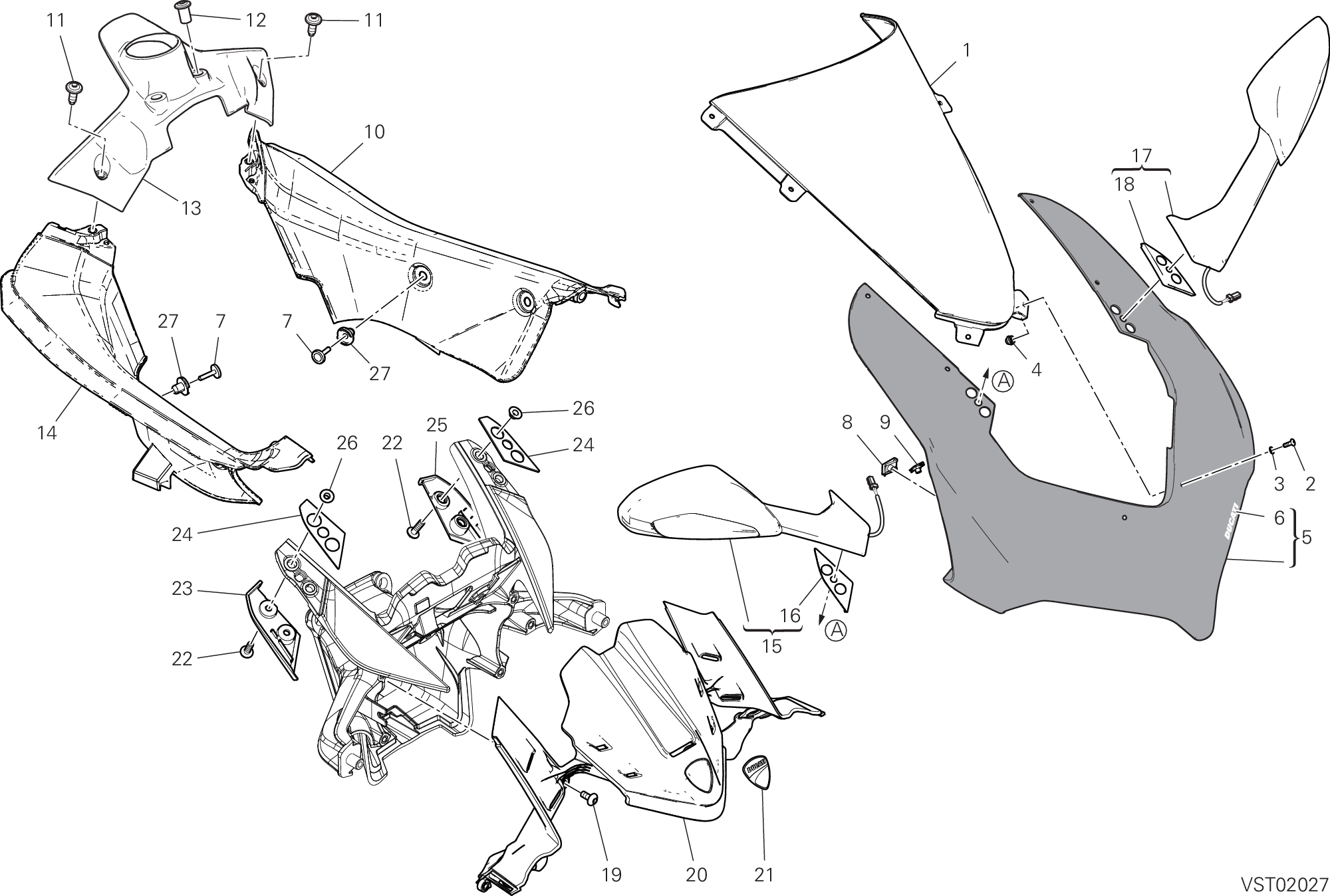 36A CAPOT AVANT POUR SUPERBIKE PANIGALE V2 2024