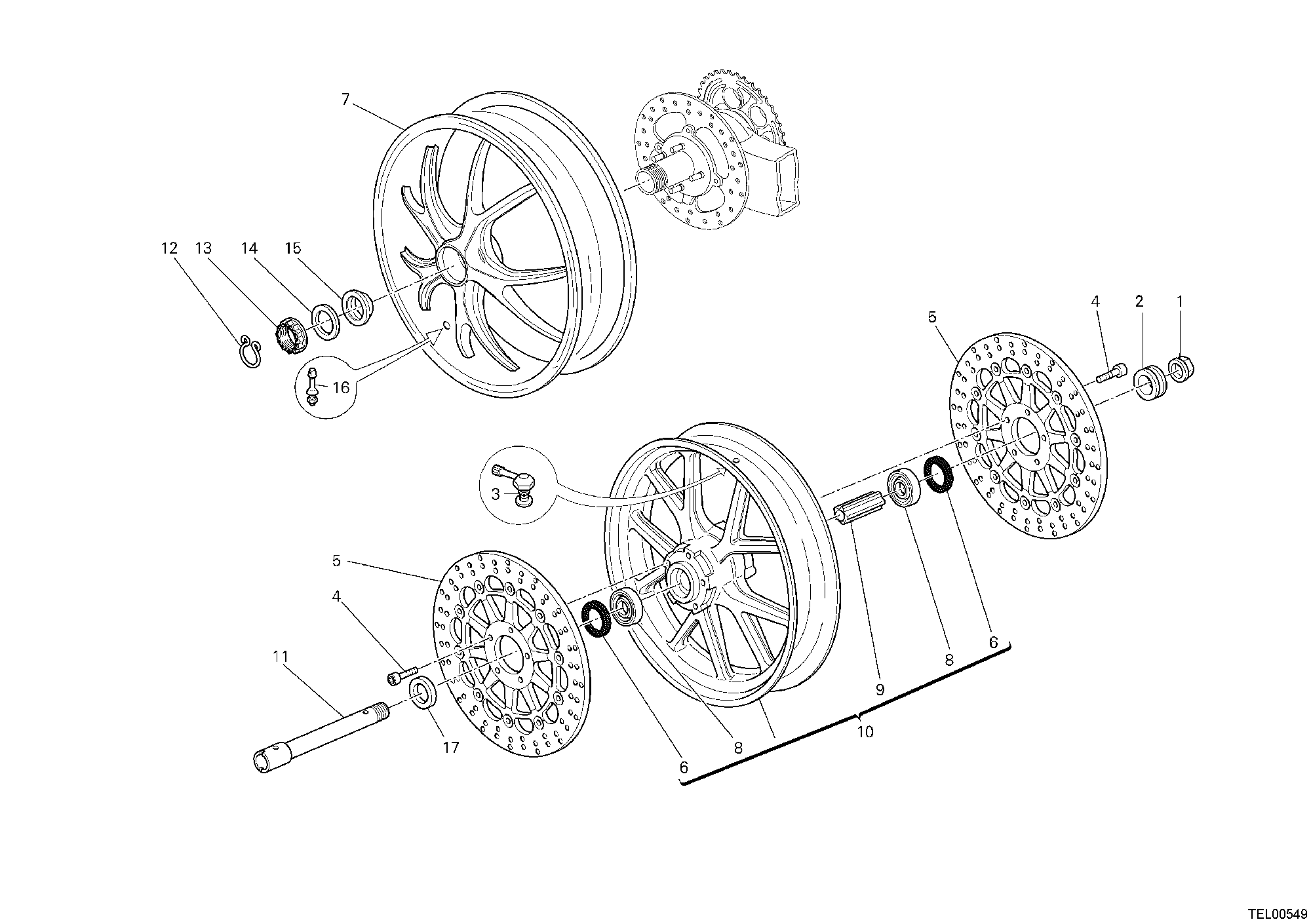 024 ROUES POUR HYPERMOTARD 796 2010