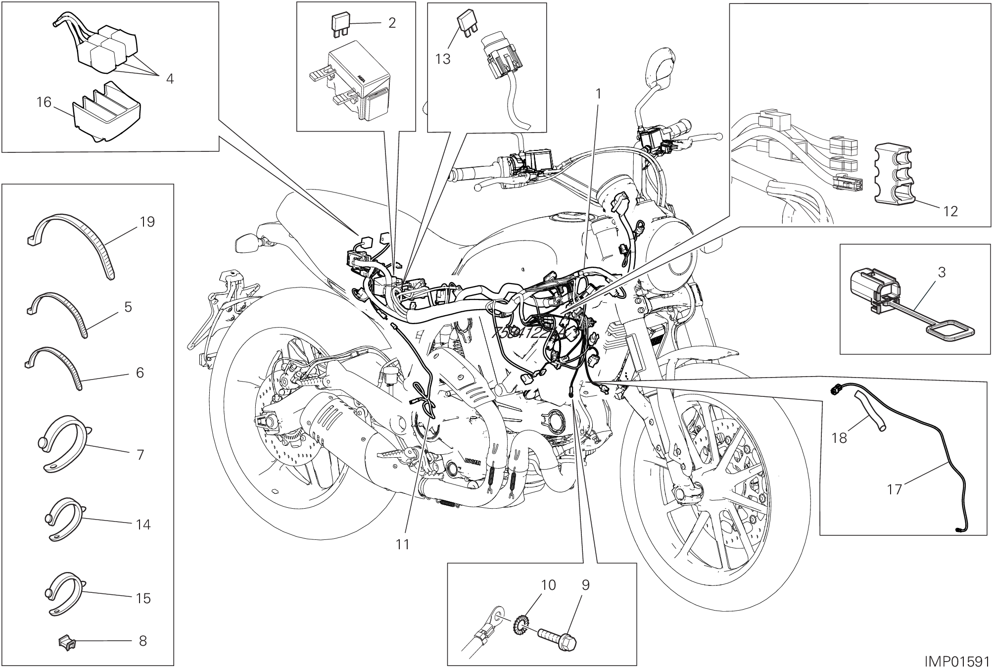 13B CIRCUIT ELECTRIQUE VEHICULE POUR SCRAMBLER FULL THROTTLE 2G 2024