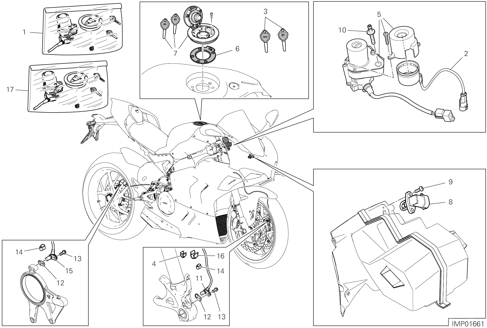 13F DISOISITIF ELECTRIQUES POUR SUPERBIKE PANIGALE V4 2023 MARTIN RACING REPLICA 2024