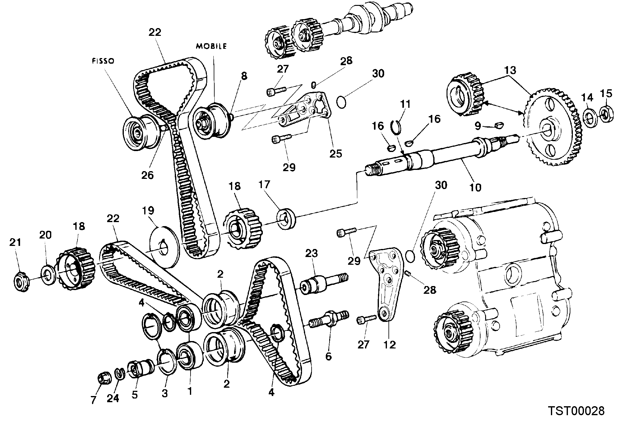 008 COURROIE DISTRIBUTION POUR SUPERBIKE 748 RS 2000