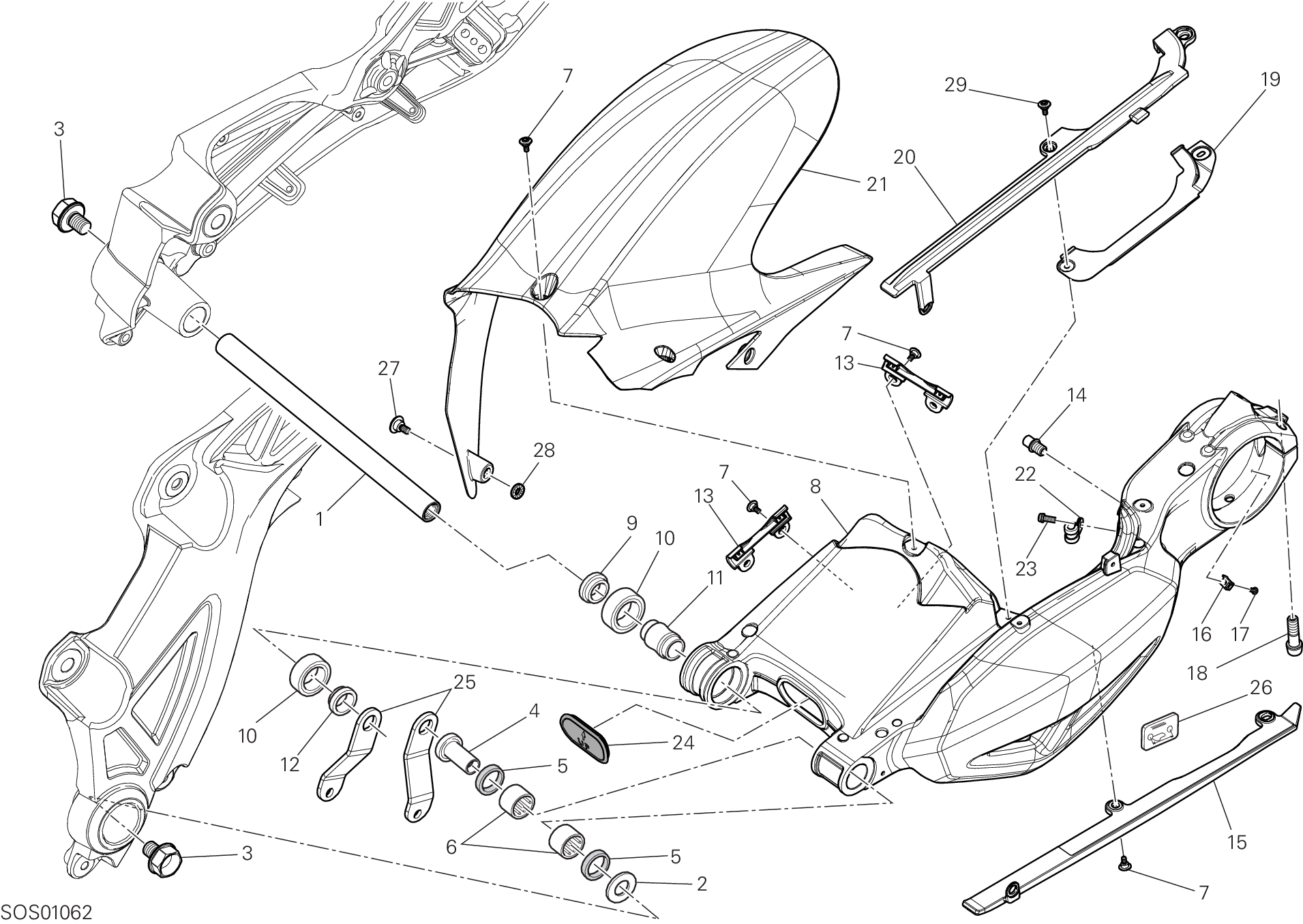 28A BRAS OSCILLANT POUR DIAVEL AMG 2013