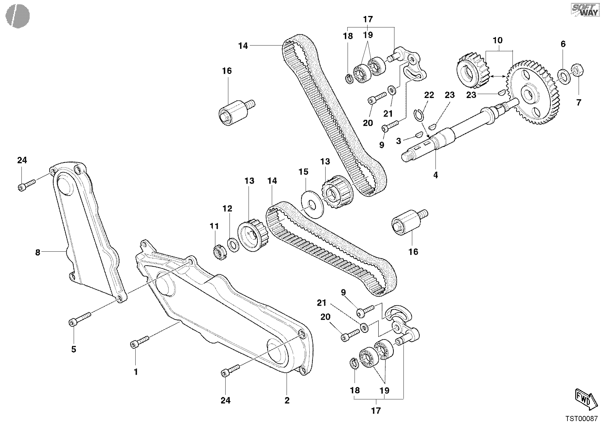 008 COURROIE DISTRIBUTION POUR SUPERSPORT 800 SS 2003