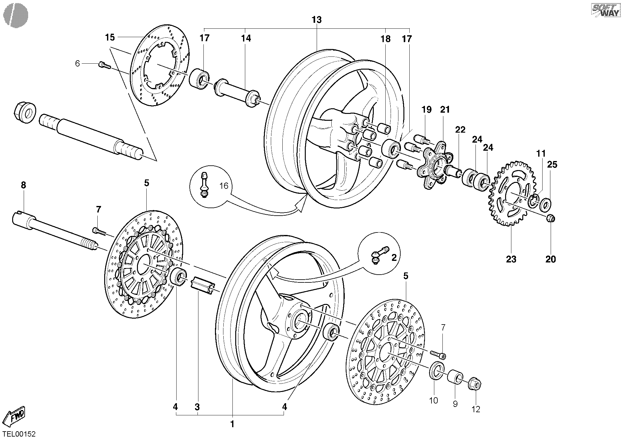 025 ROUES POUR MONSTER 900 2002