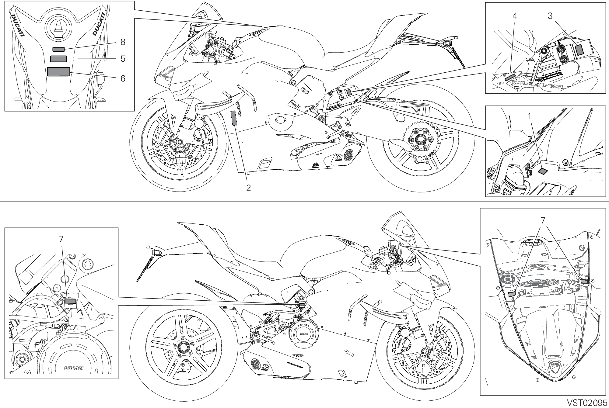 38A POSITIONNEMENT DE PLACEMENT POUR SUPERBIKE SUPERLEGGERA V4 2020