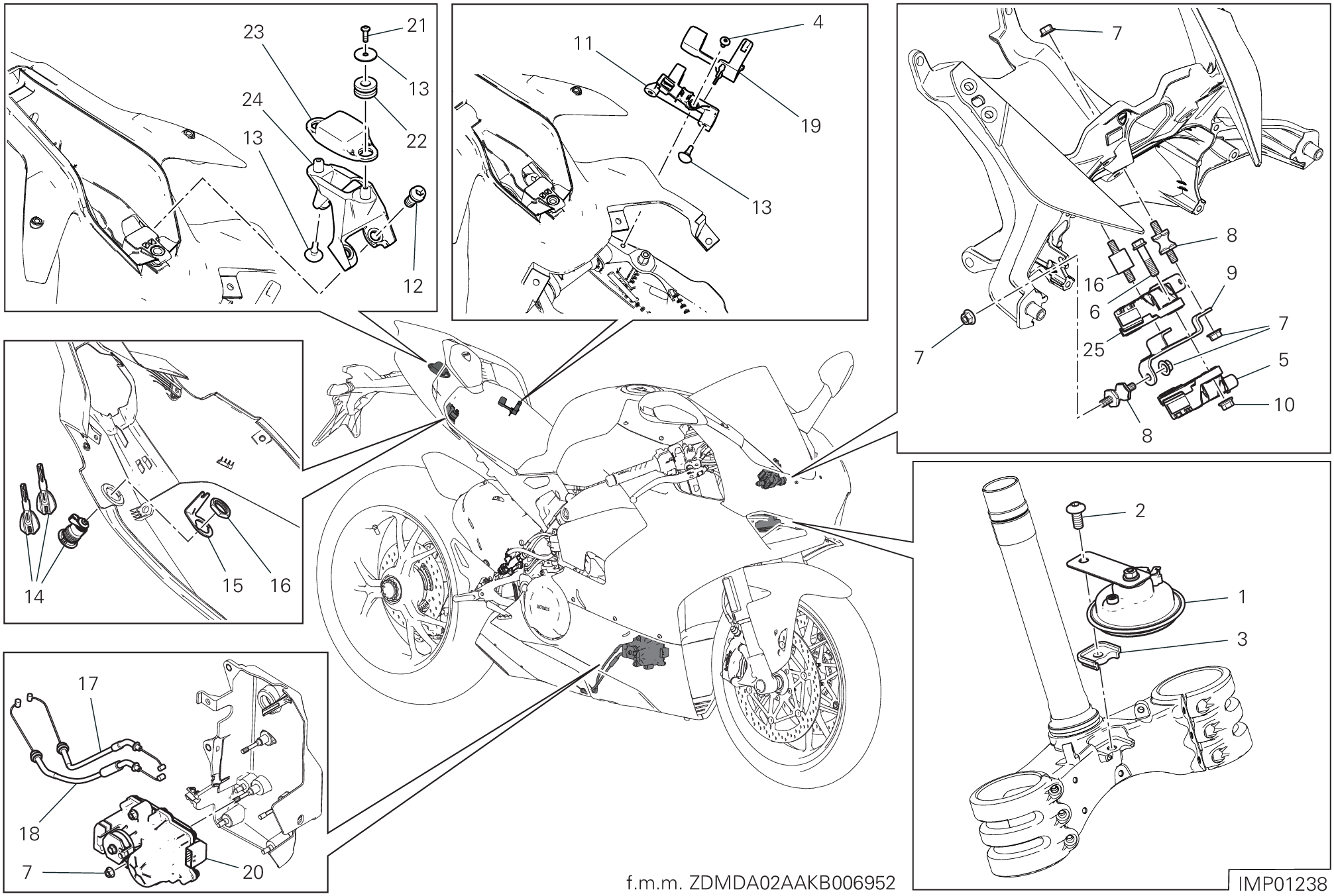 13G DISOISITIF ELECTRIQUES POUR SUPERBIKE PANIGALE V4 SPECIALE 2019