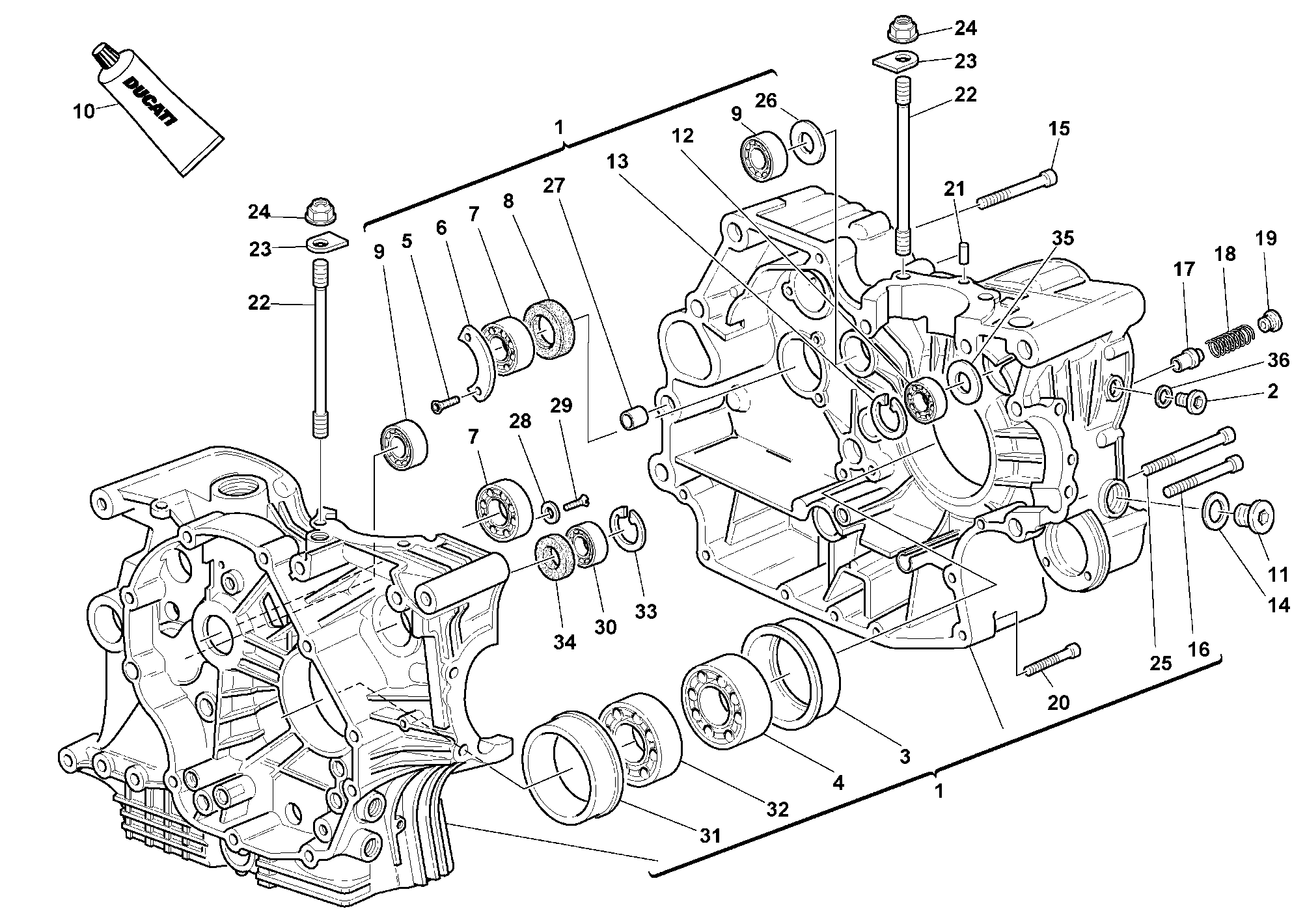 100 CARTER MOTEUR POUR SUPERBIKE 748 R 1999