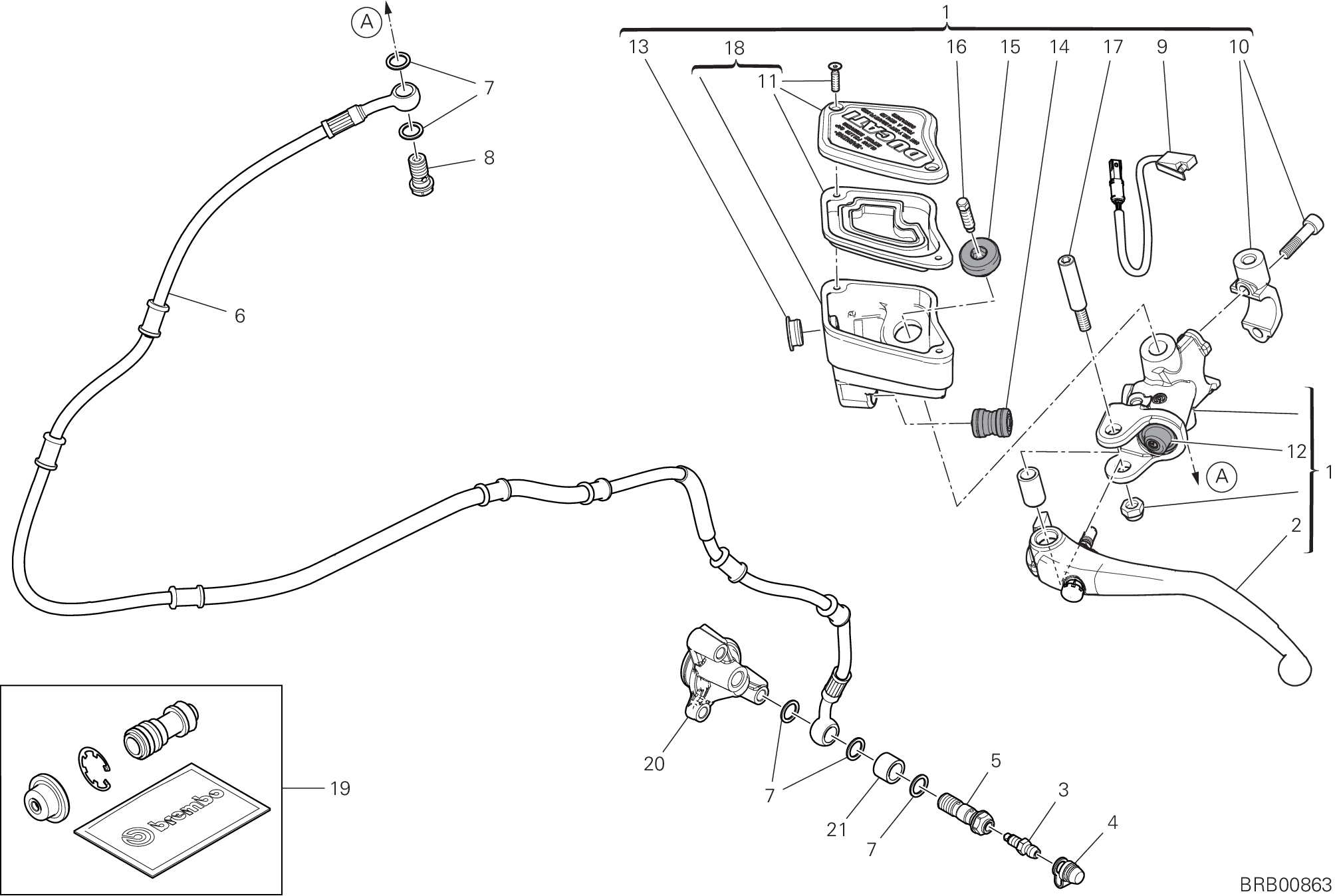 21B COMANDO FRIZIONE POUR DIAVEL FOR BENTLEY 2024