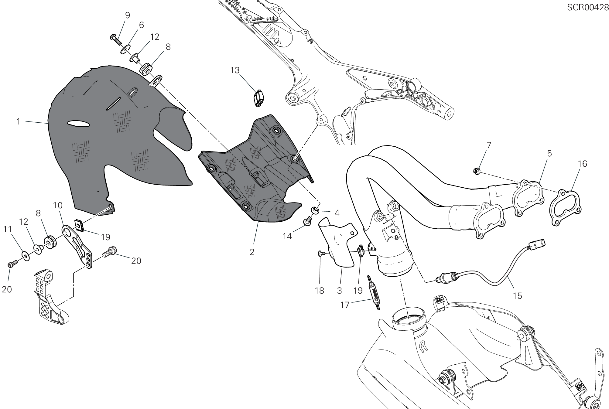 31B ECHAPPEMENT POUR SUPERBIKE PANIGALE V4 2022 WORLD CHAMPION MOTOGP REPLICA 63 2024