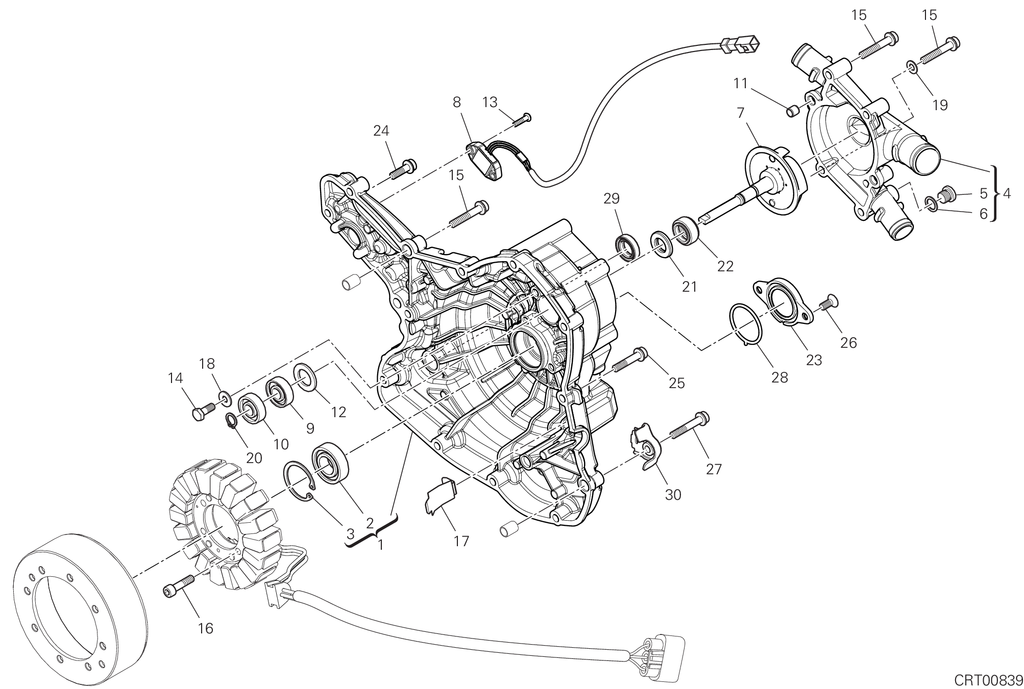 011 COUVERCLE GENERATEUR POUR MULTISTRADA 950 S SW 2019