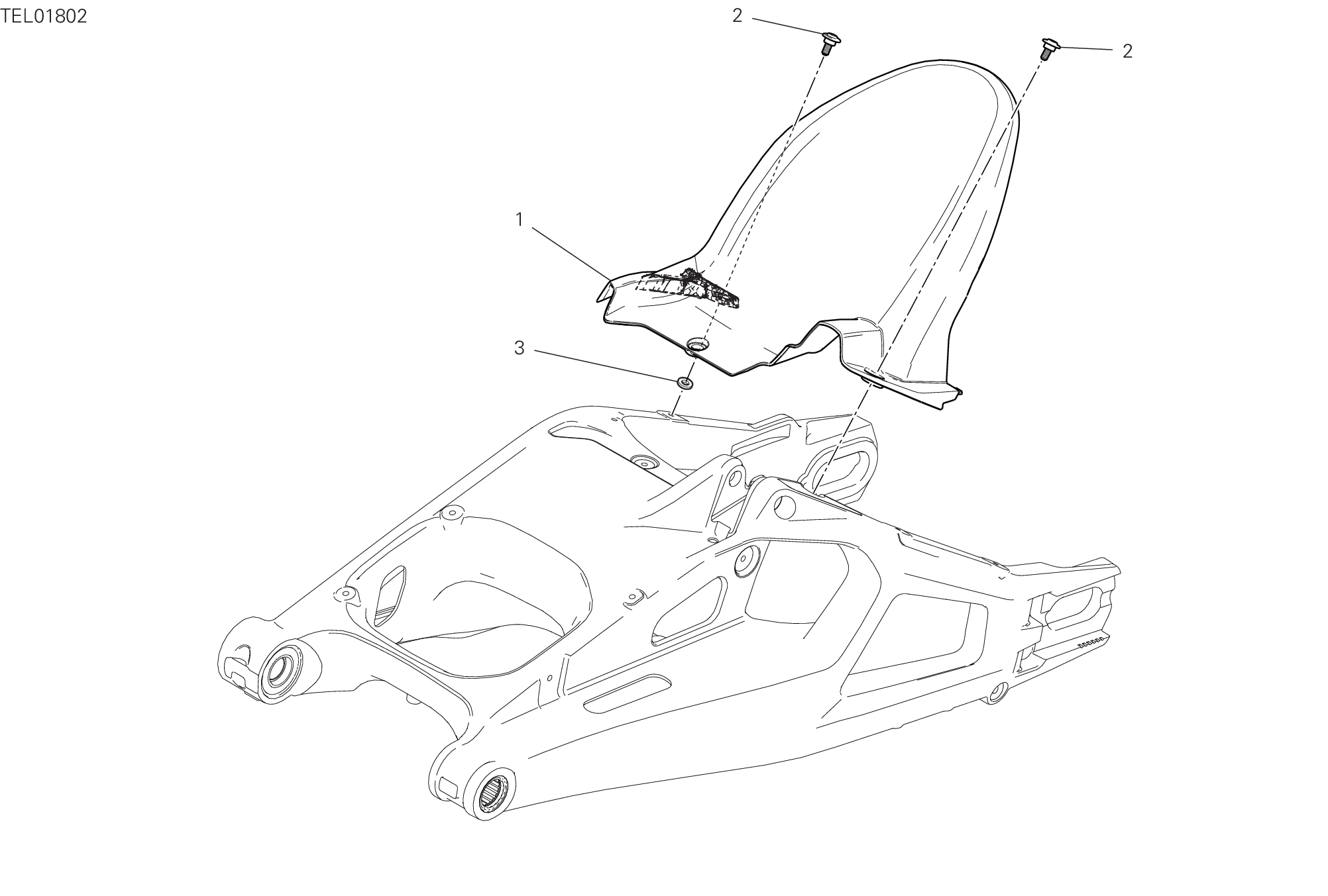 27A GARDE BOUE ARRIERE POUR MULTISTRADA V4S SPORT TRAVEL RADAR 2025