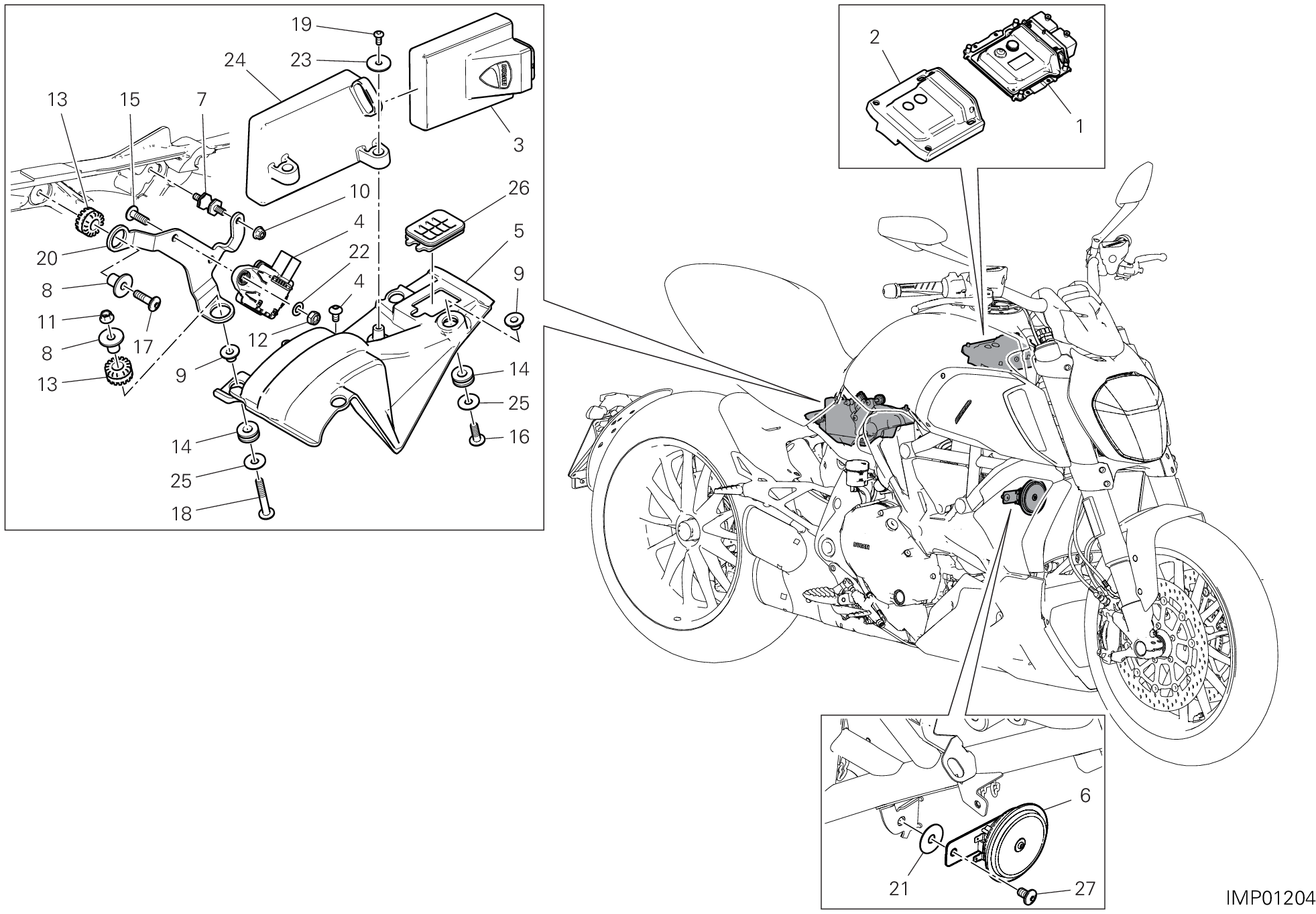 12C DISOISITIF ELECTRIQUES POUR DIAVEL 1260 2020