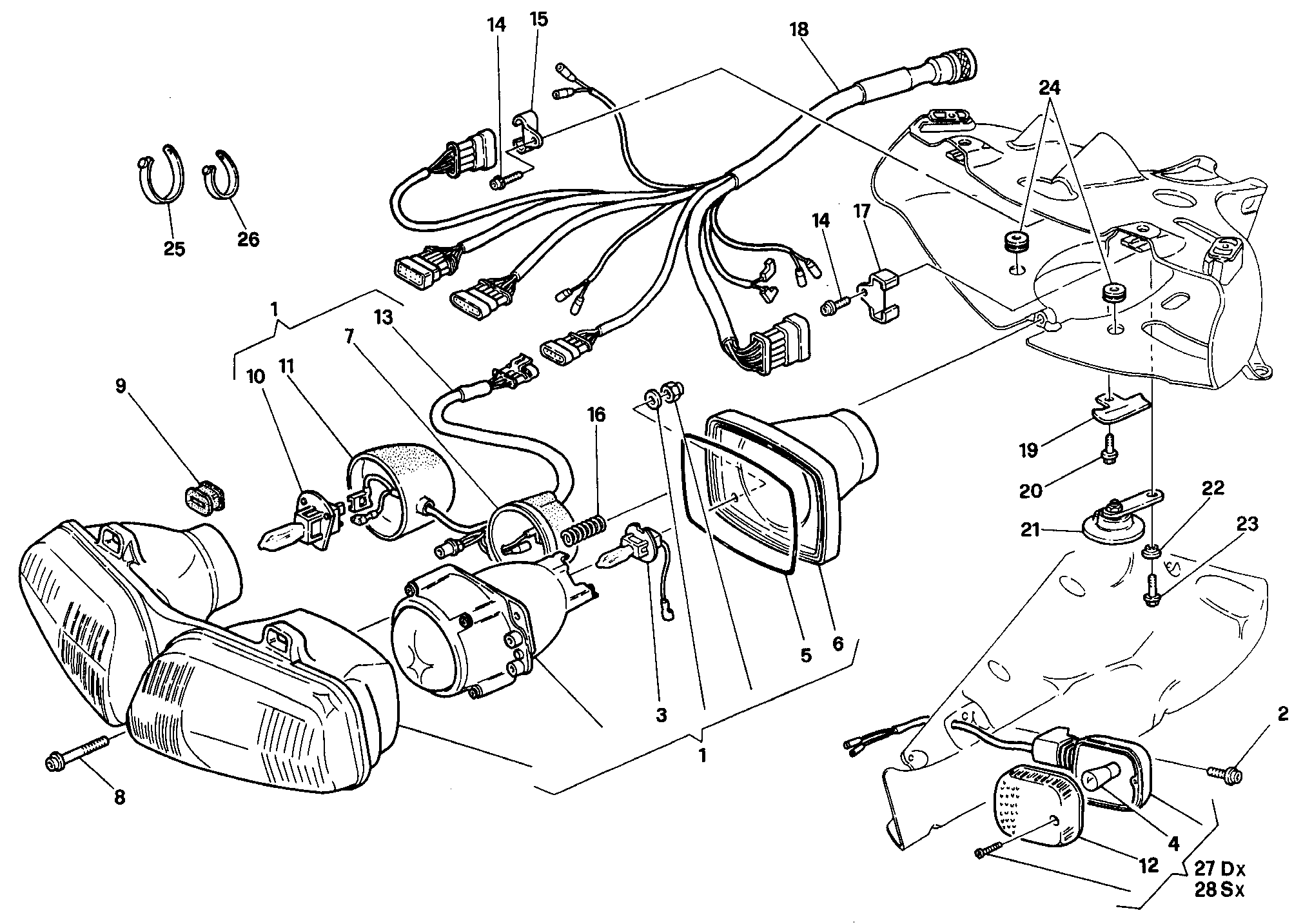 021 FEU AVANT POUR SUPERBIKE 916 1994