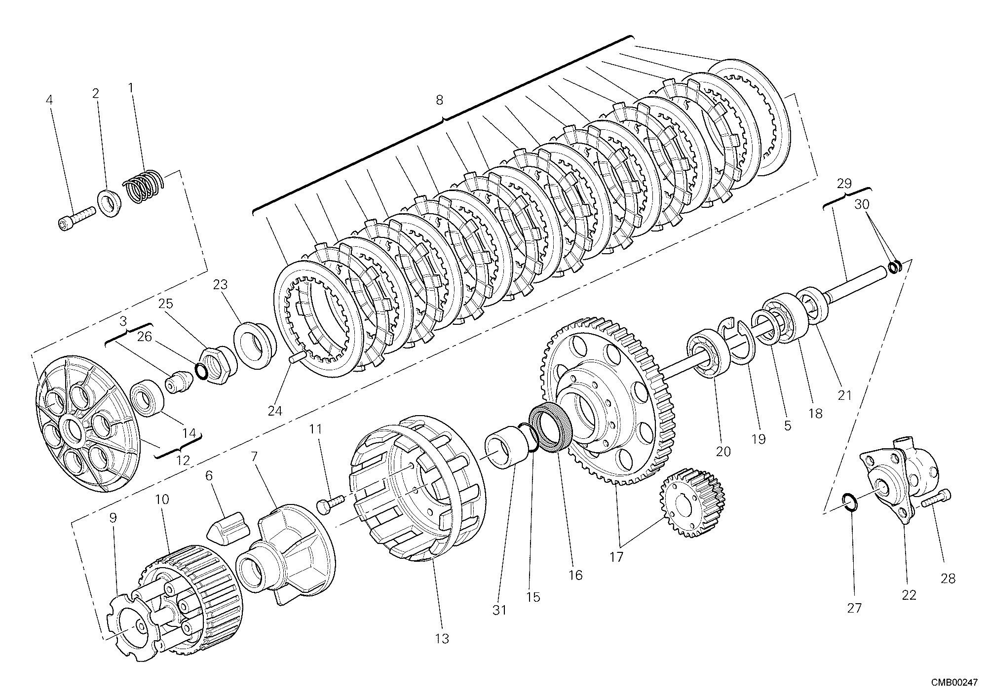 004 EMBRAYAGE POUR MONSTER 1100 2009