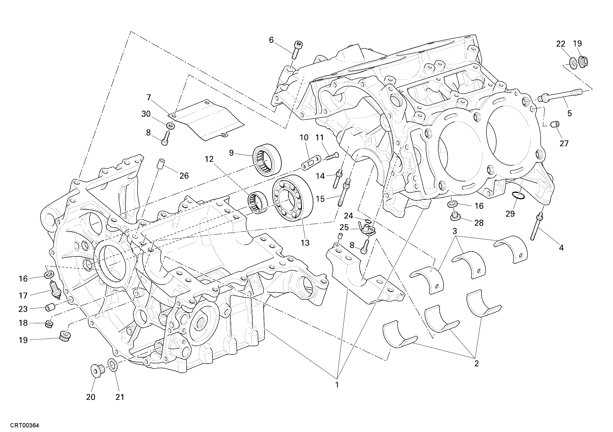 010 CARTER MOTEUR POUR DESMOSEDICI RR 2008