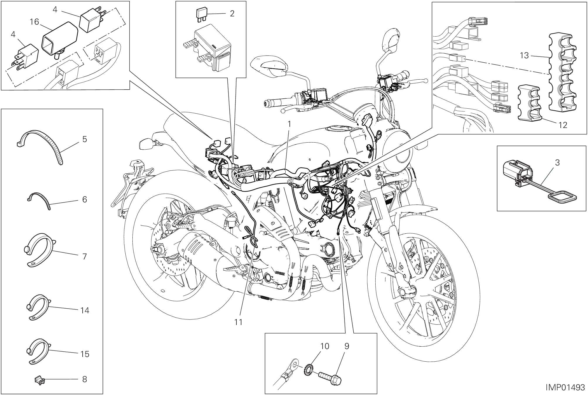 13B CIRCUIT ELECTRIQUE VEHICULE POUR SCRAMBLER ICON 2022