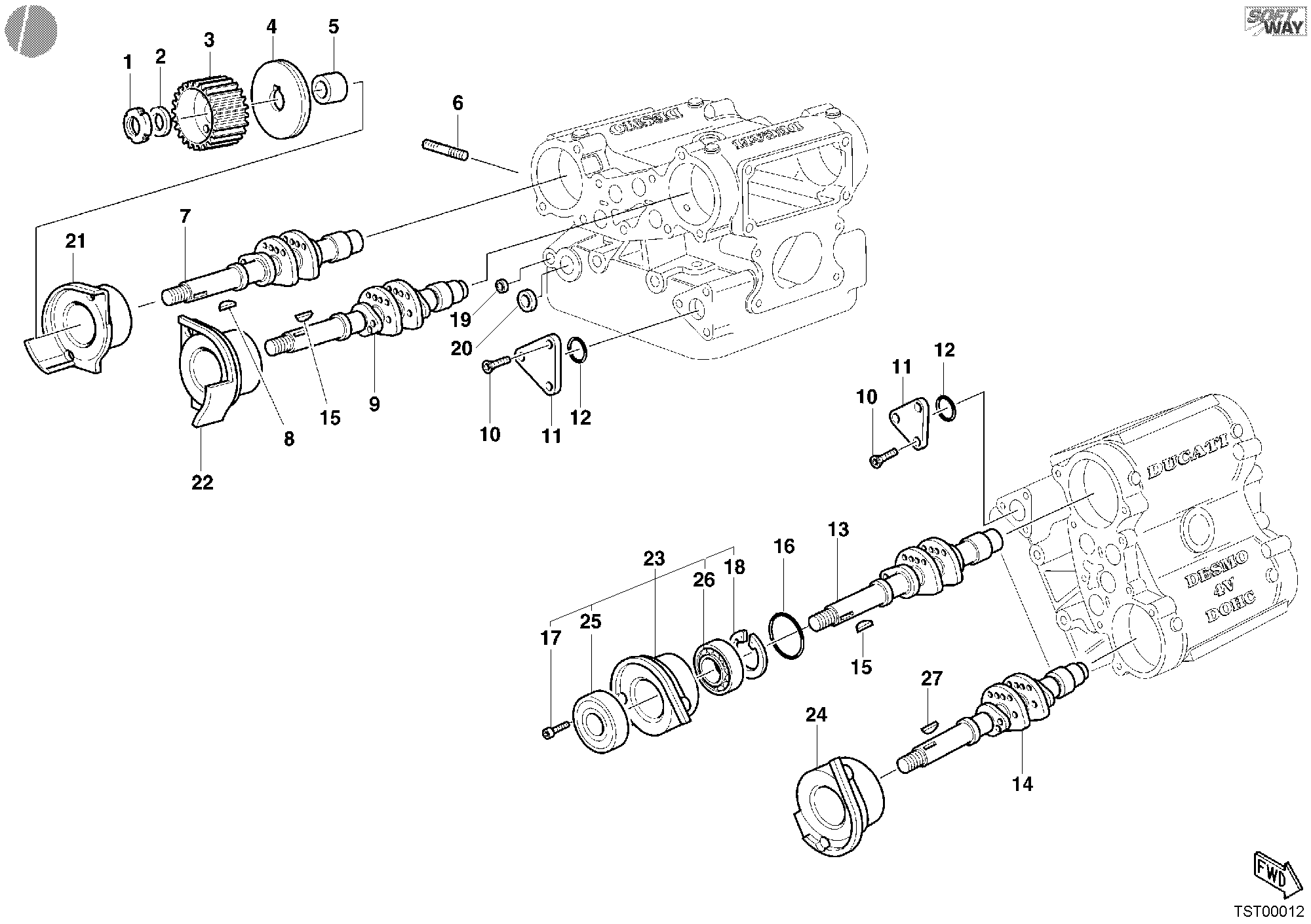 014 ARBRE A CAMES POUR MONSTER S4 2002