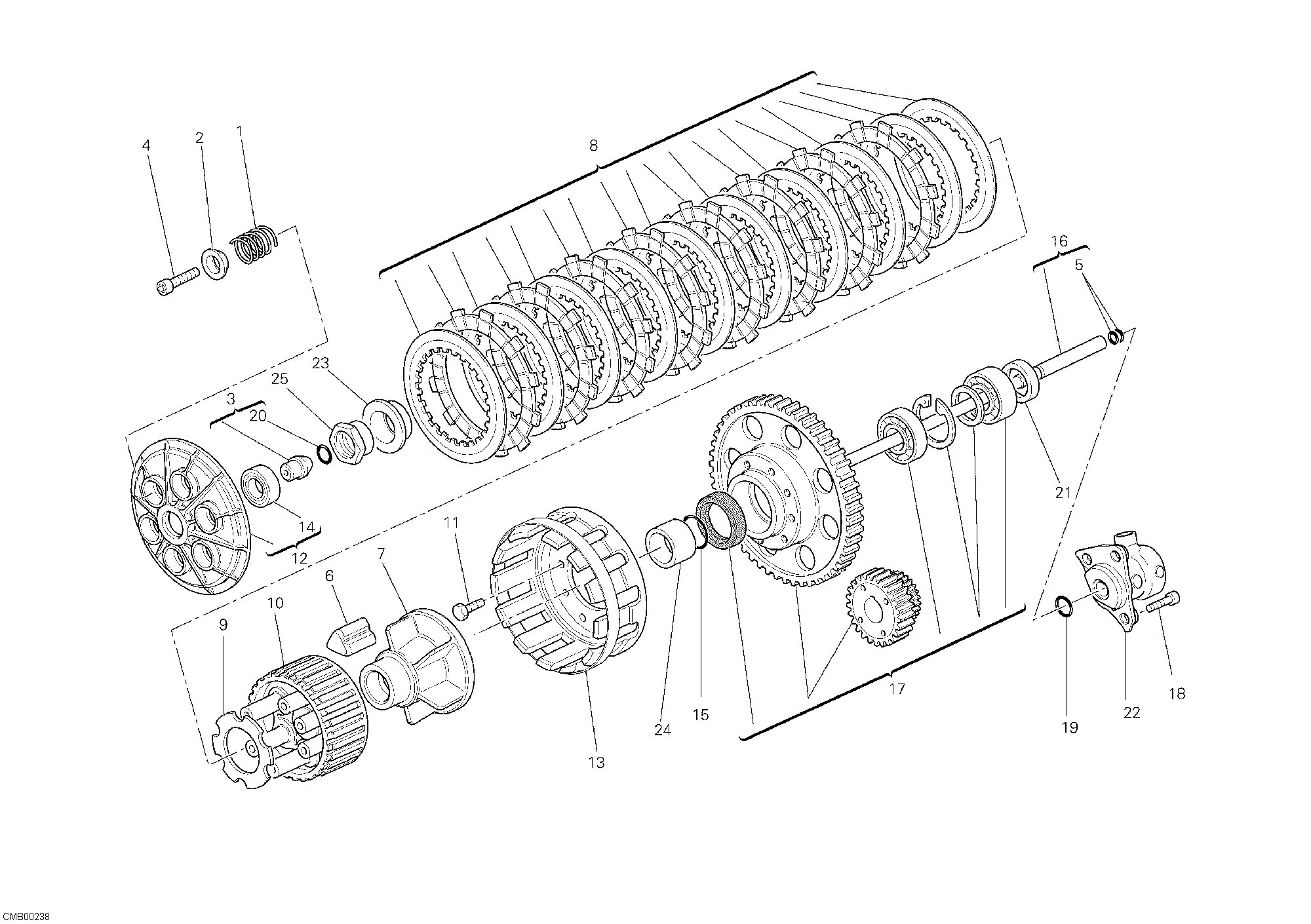 004 EMBRAYAGE POUR MONSTER 1100 S 2010