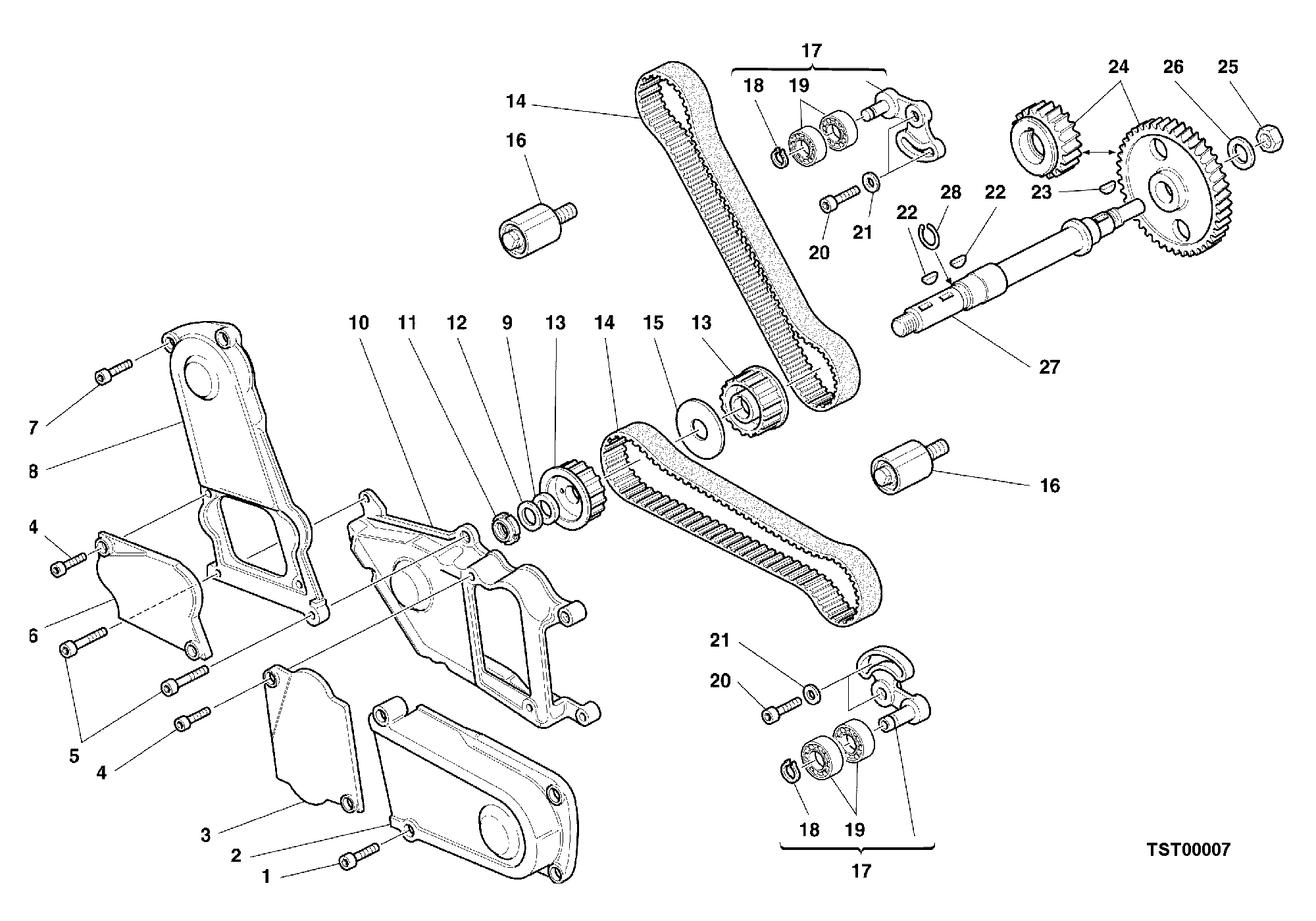 008 COURROIE DISTRIBUTION POUR SPORT TOURING ST2 1999