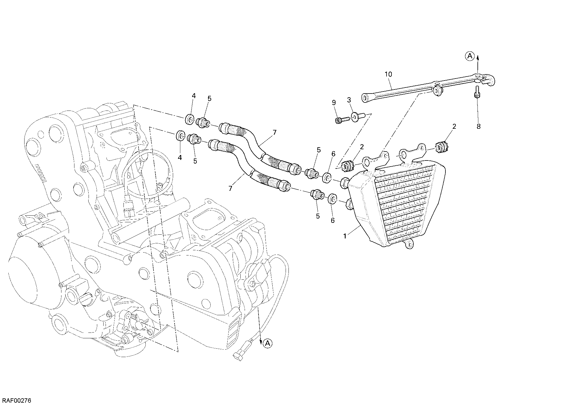 016 RADIATEUR A HUILE POUR SUPERBIKE 1198 2009