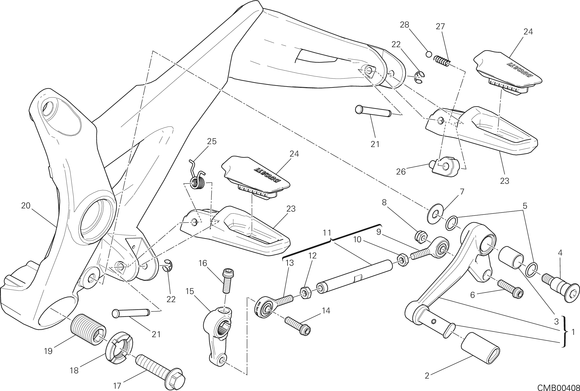 27A REPOSE PIED GAUCHE POUR MONSTER 1200 S 2015