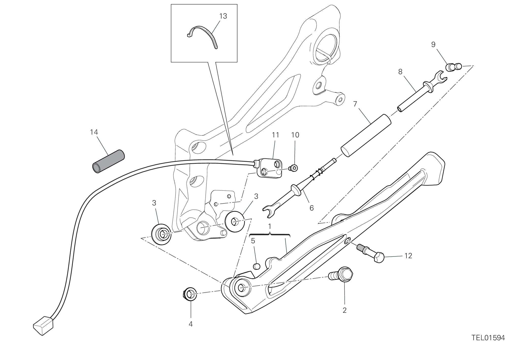 16A CAVALLETTO POUR SUPERBIKE PANIGALE V4 2022