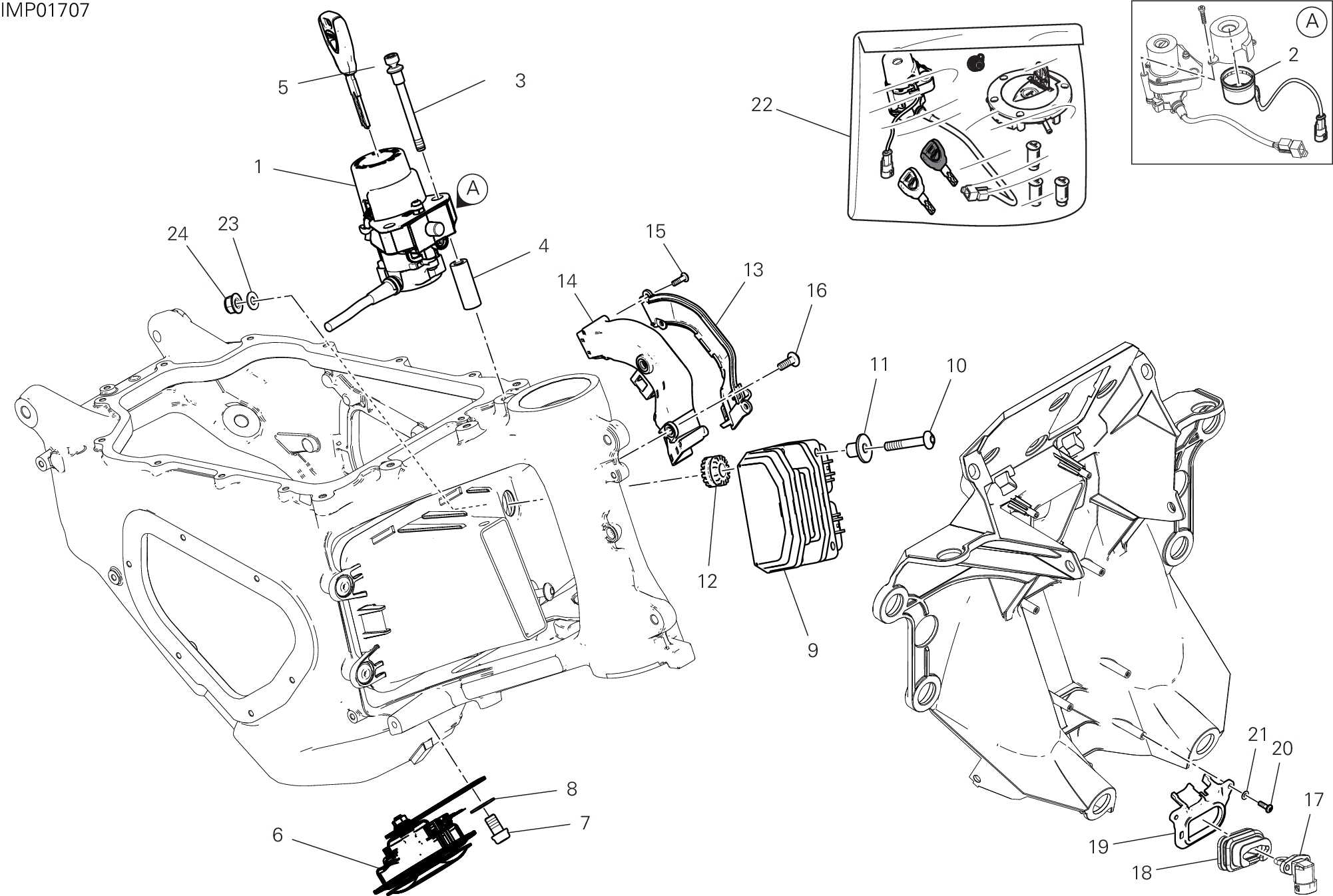 18E FAISCEAU DE CABLES AVANT POUR MULTISTRADA V2 2025