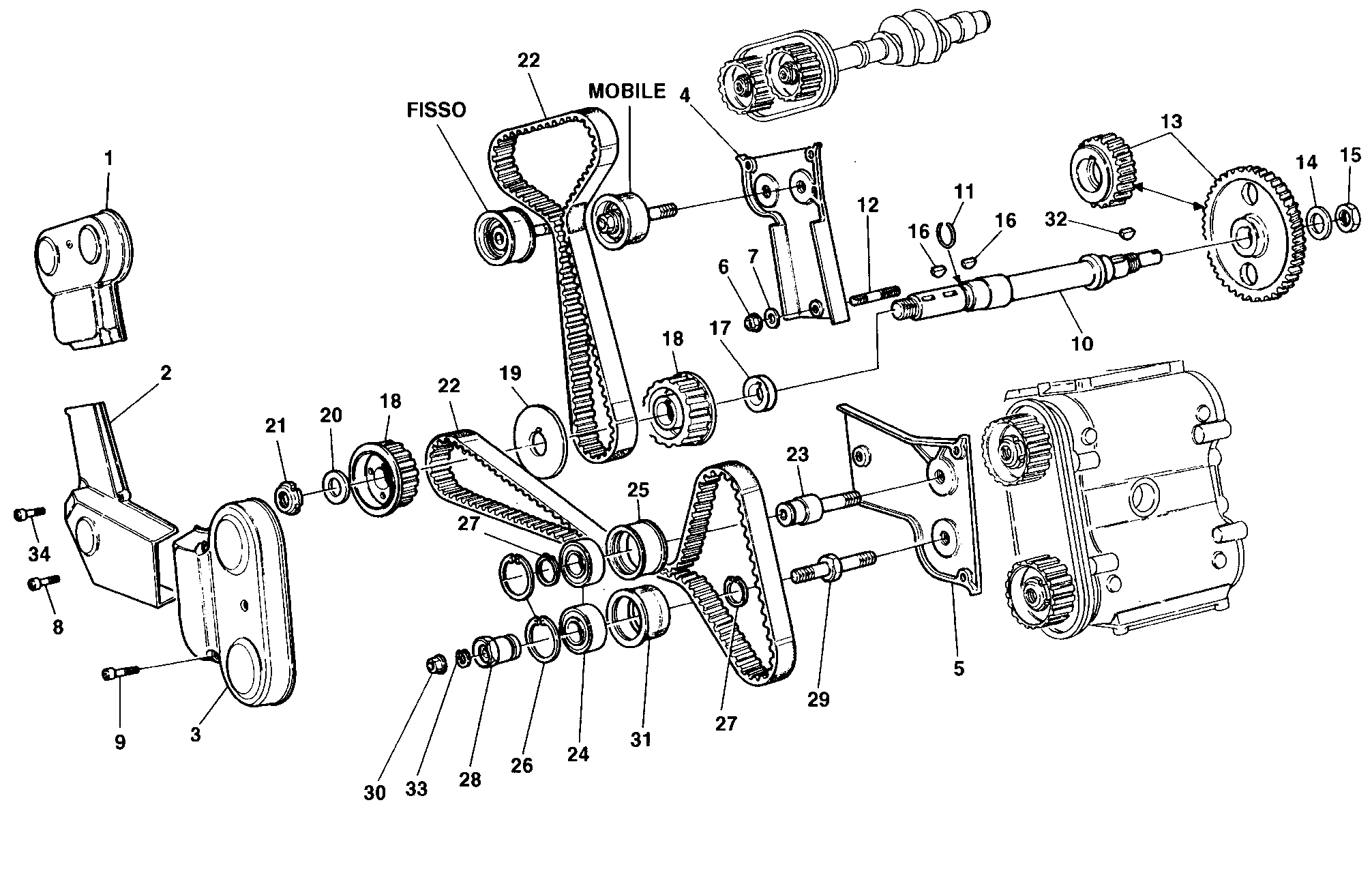 008 COURROIE DISTRIBUTION POUR SUPERBIKE 748 SPS 1998