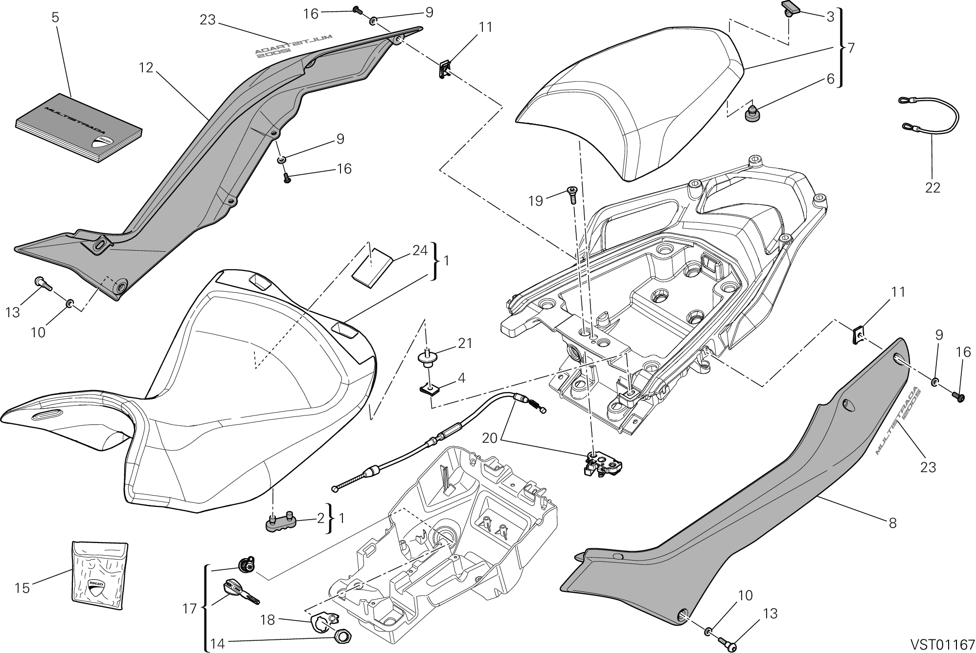 033 SELLE POUR MULTISTRADA 1200 S GT 2013